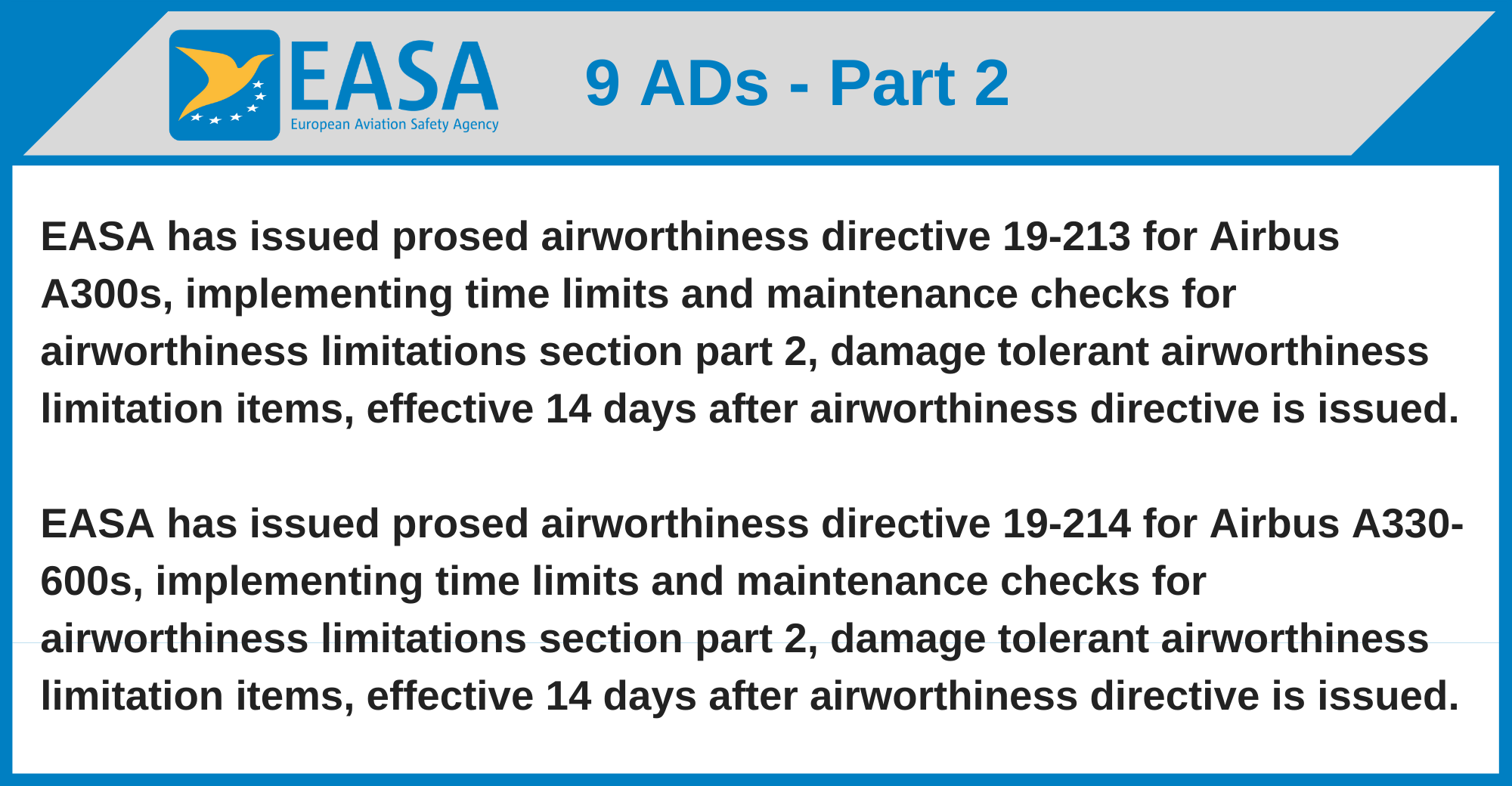 EASA - 9 ADs