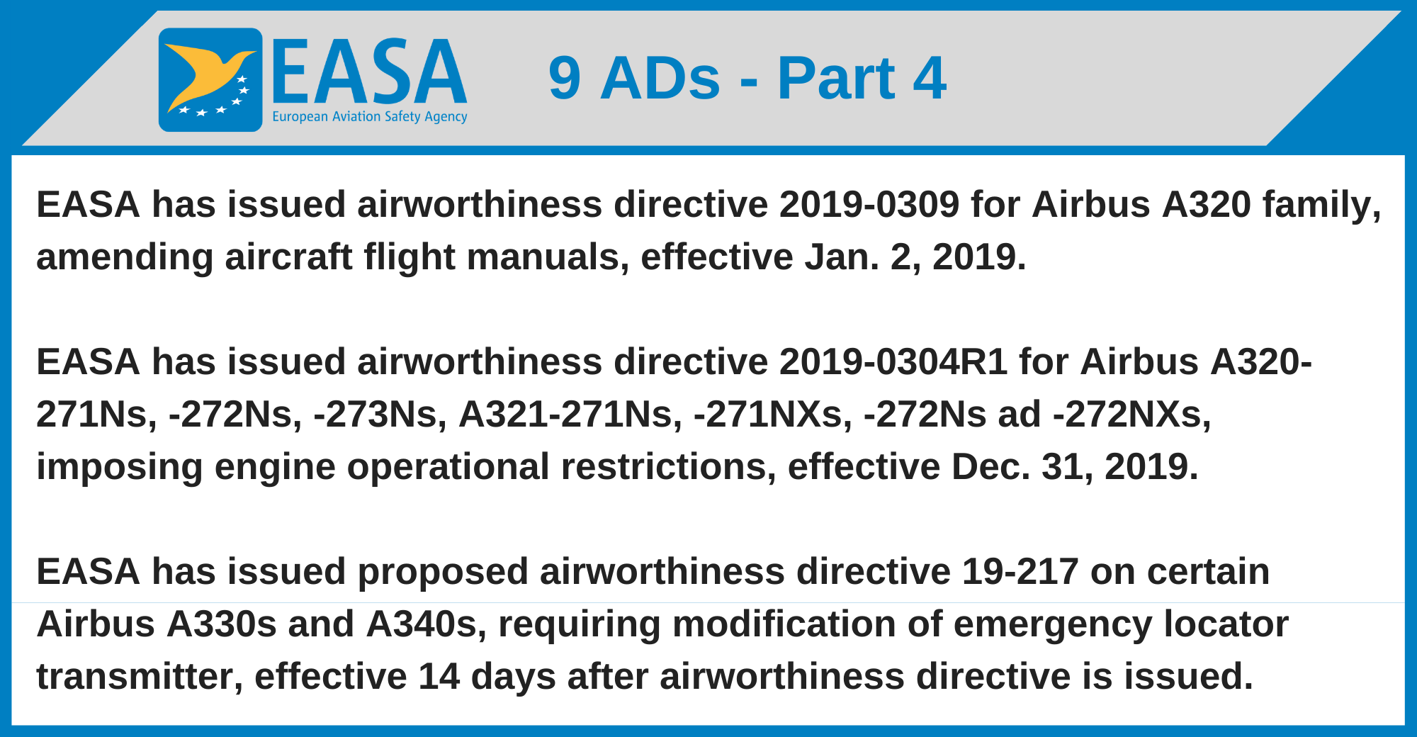 EASA - 9 ADs