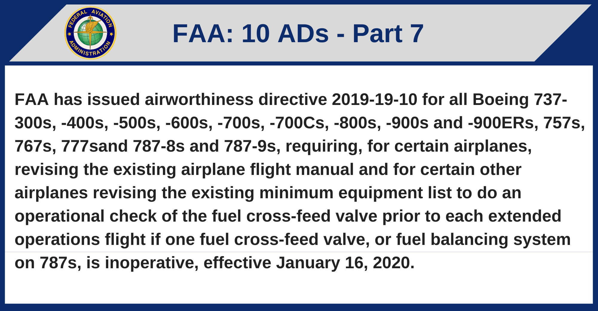 FAA - 10 ADs