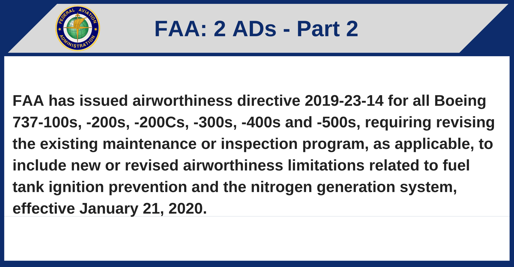 FAA - 2 ADs