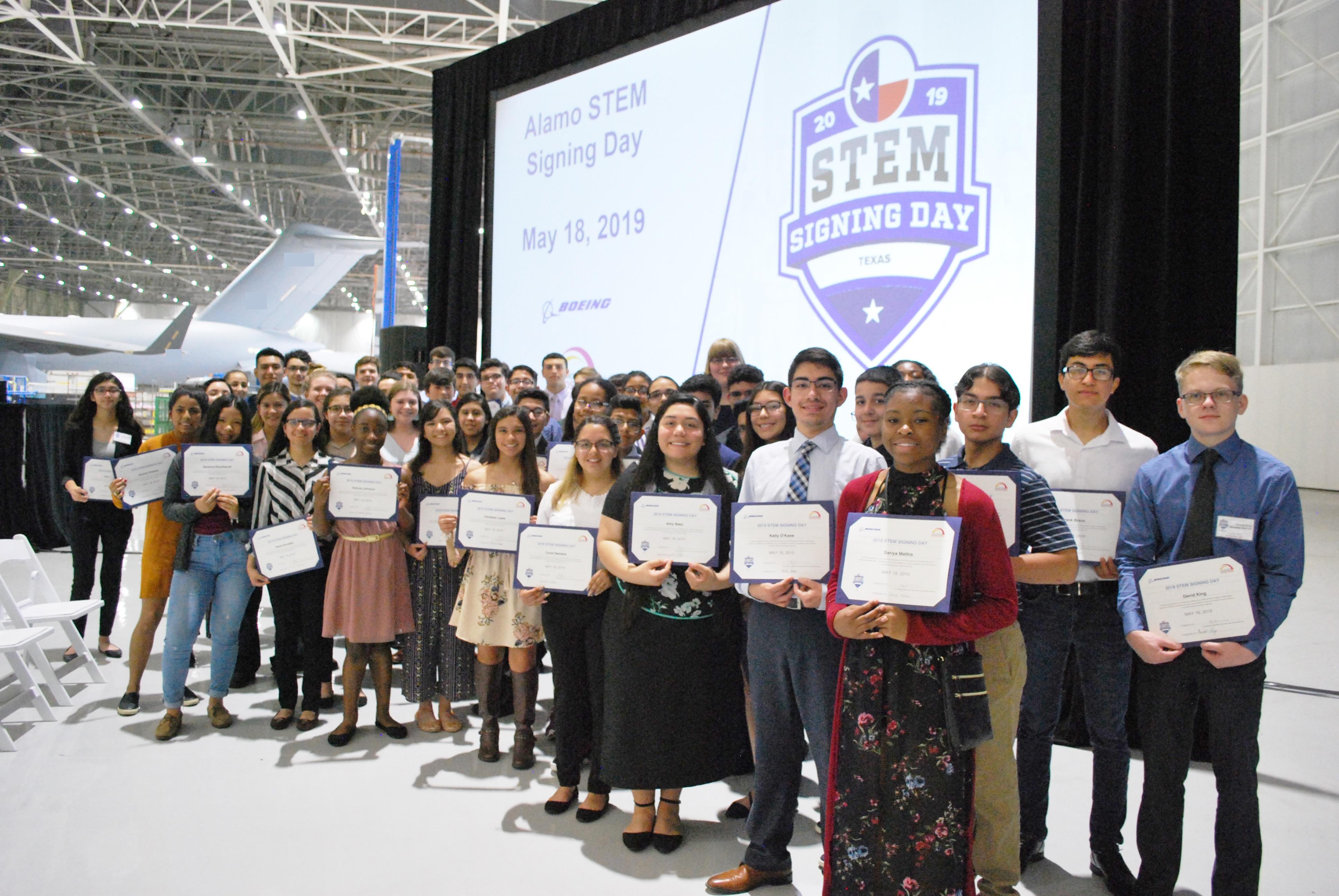 Boeing STEM signing ceremony