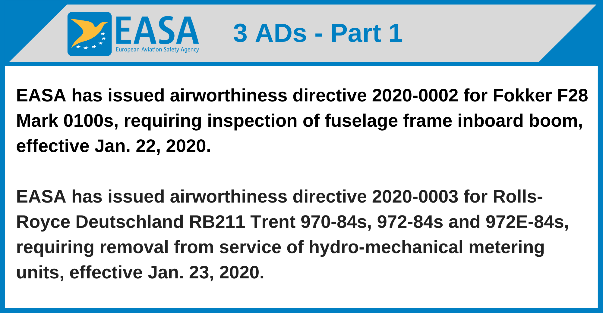 EASA - 3 ADs