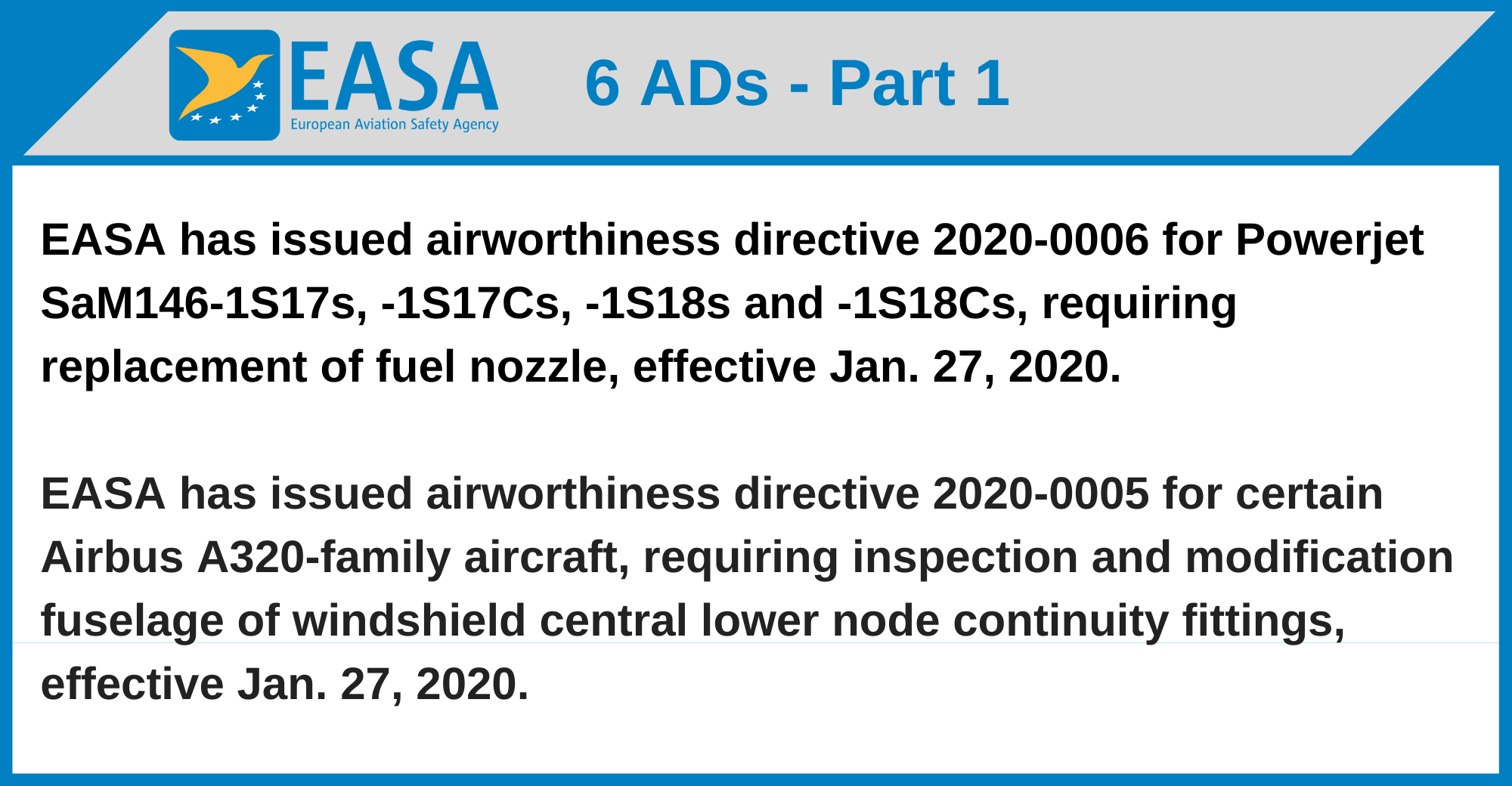 EASA - 6 ADs
