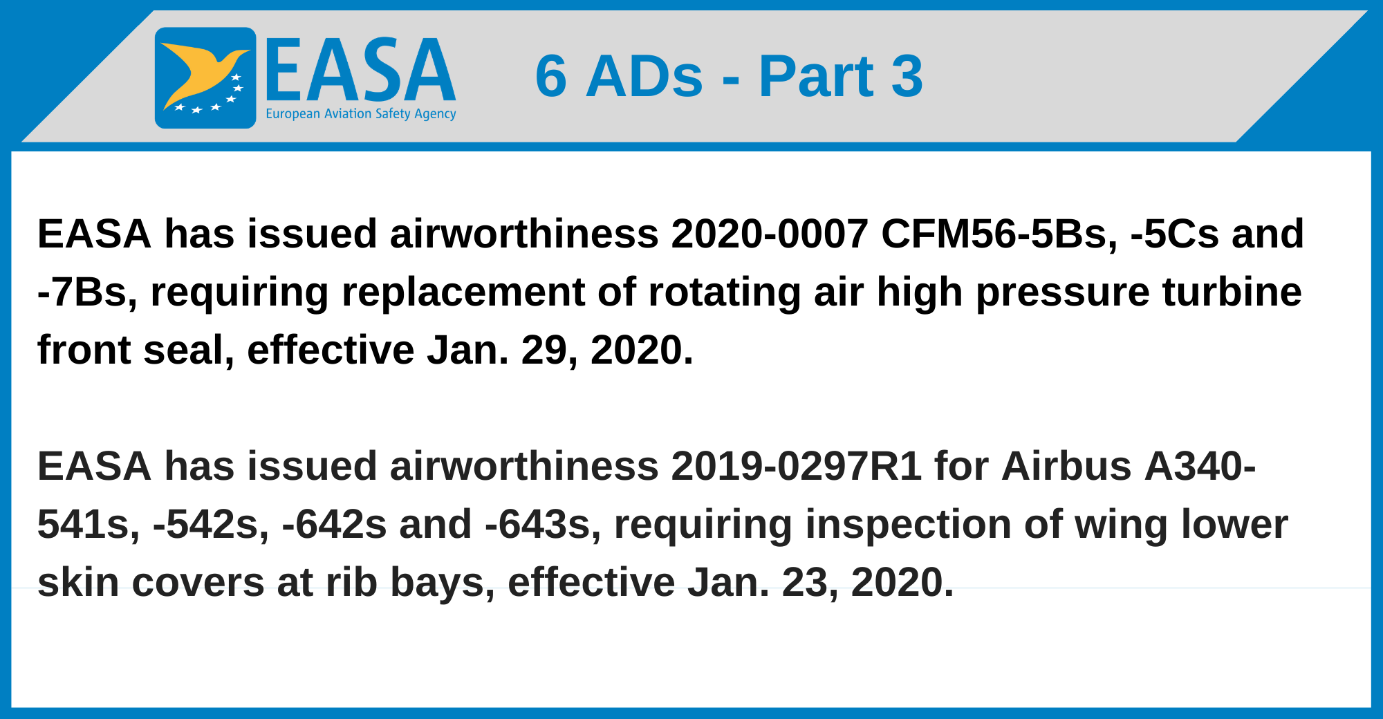 EASA - 6 ADs