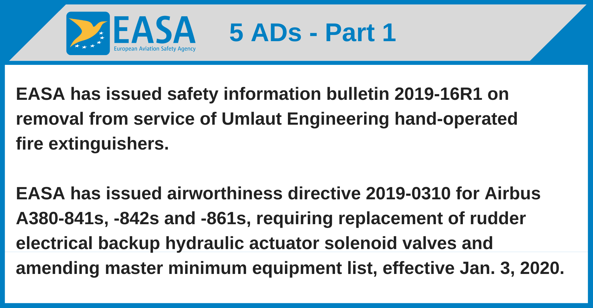 EASA - 5 ADs