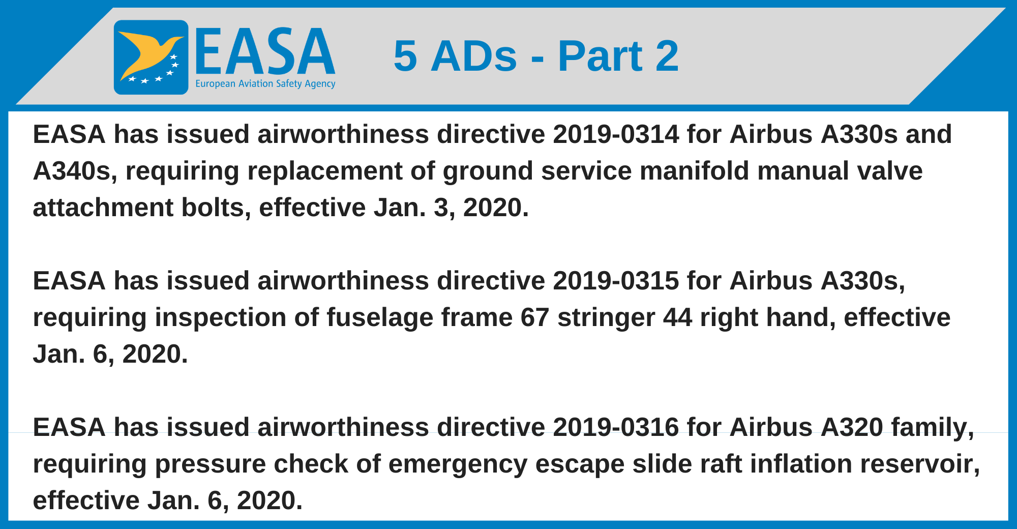 EASA - 5 ADs