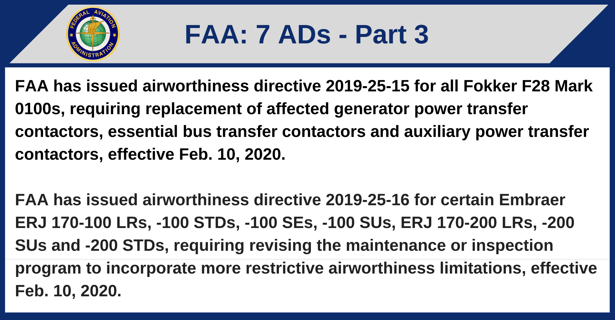 FAA - 7 ADs
