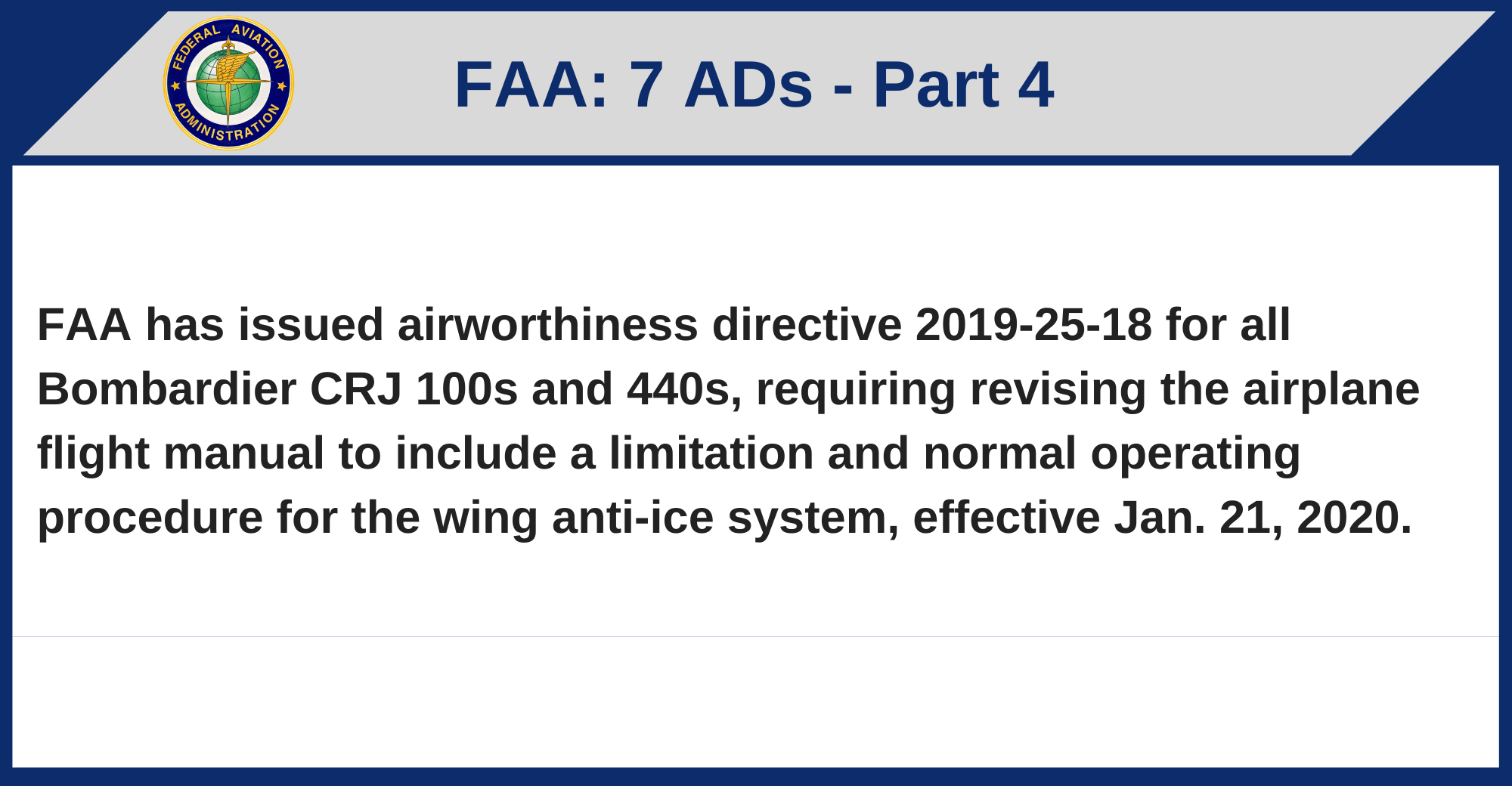 FAA - 7 ADs