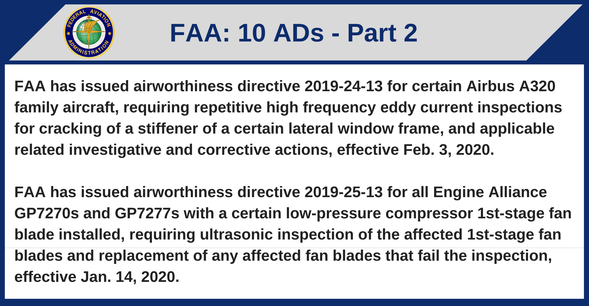 FAA - 10 ADs