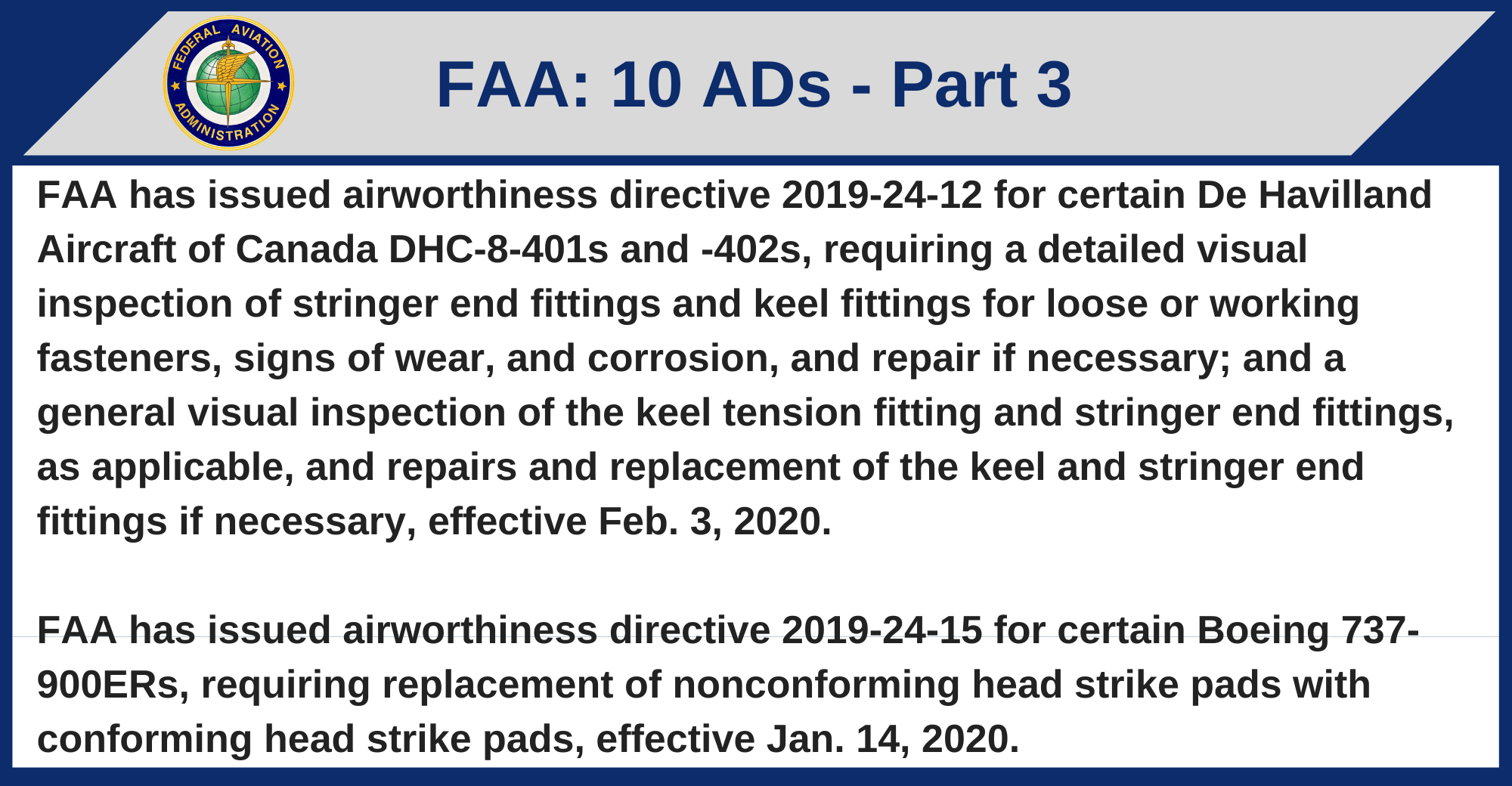 FAA - 10 ADs