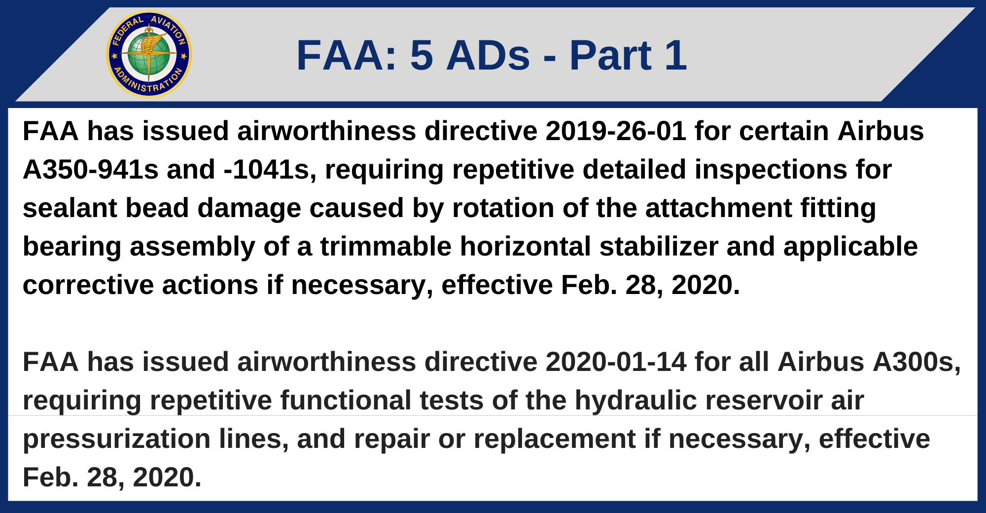 FAA - 5 ADs