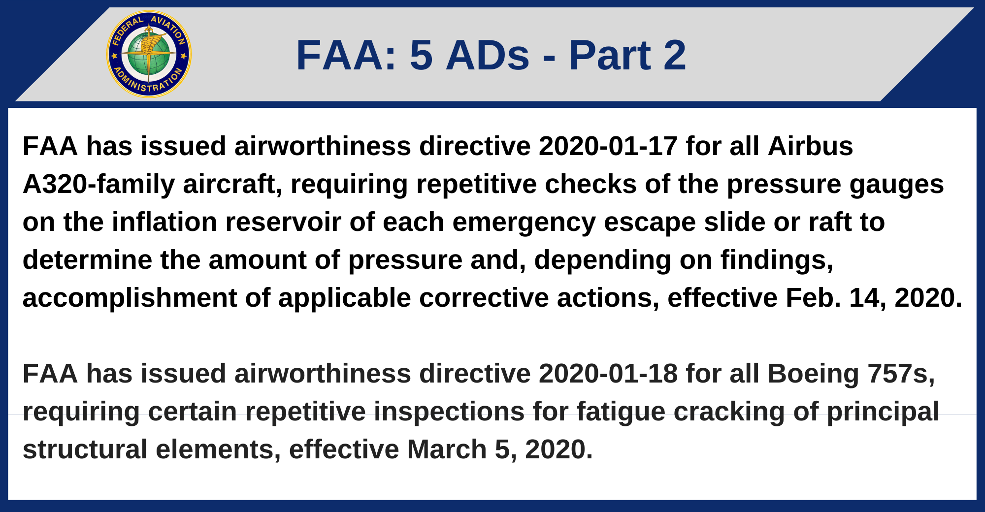FAA - 5 ADs