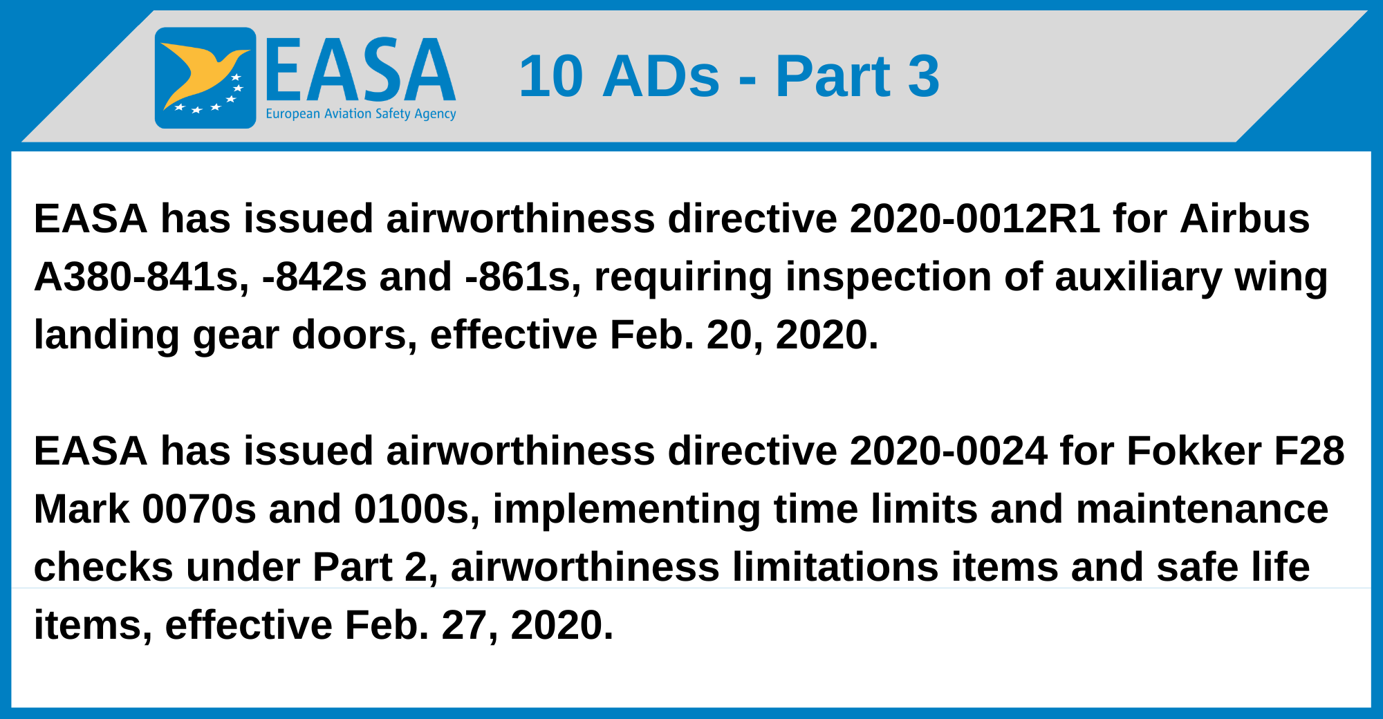 EASA - 10 ADs