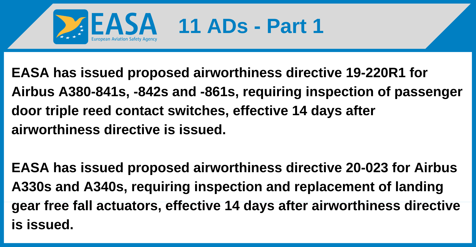EASA - 11 ADs