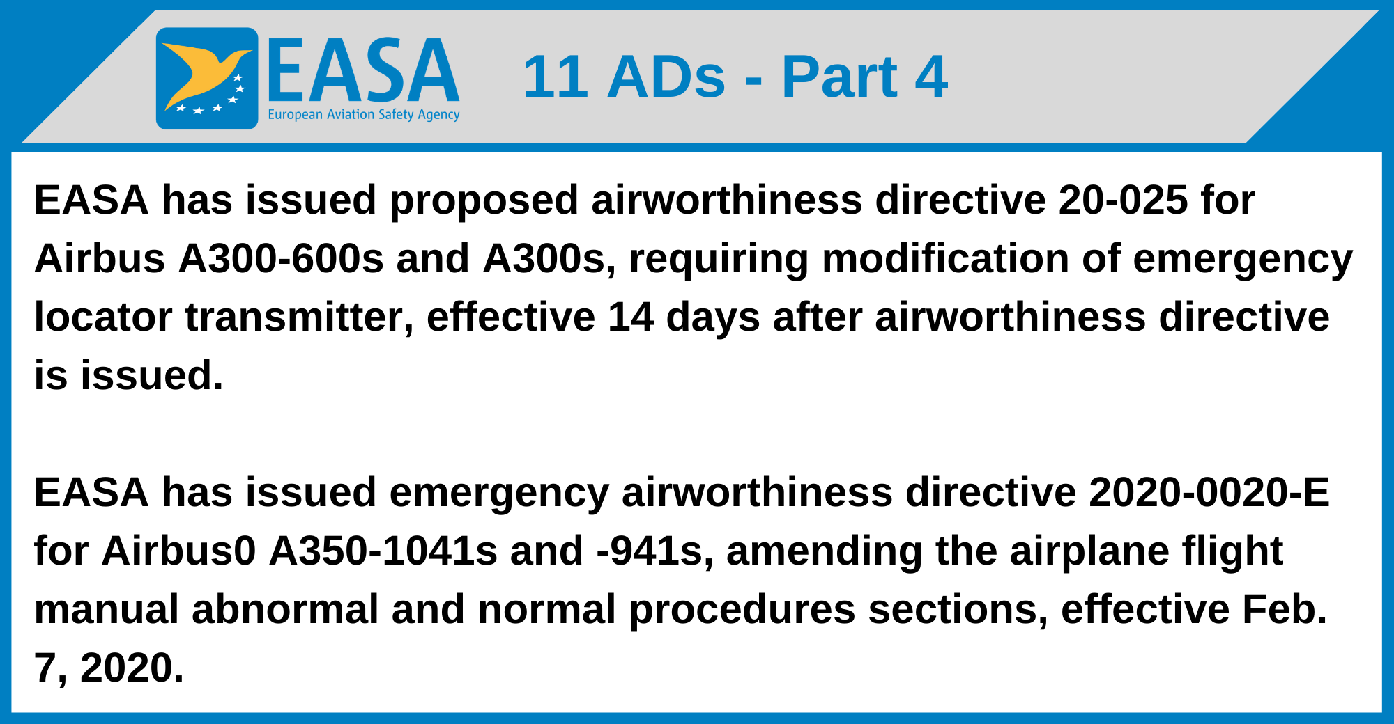 EASA - 11 ADs