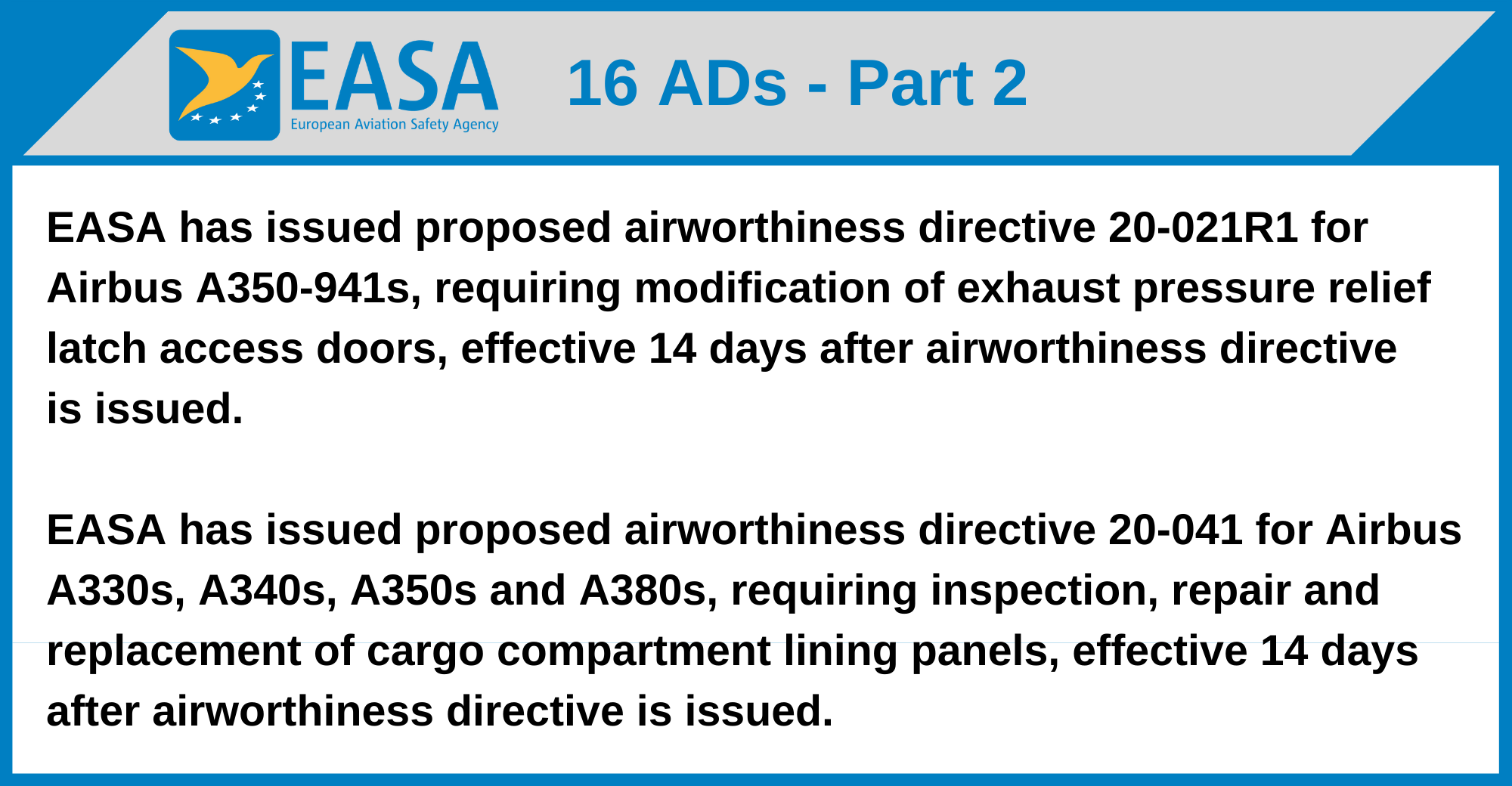 EASA - 16 ADs