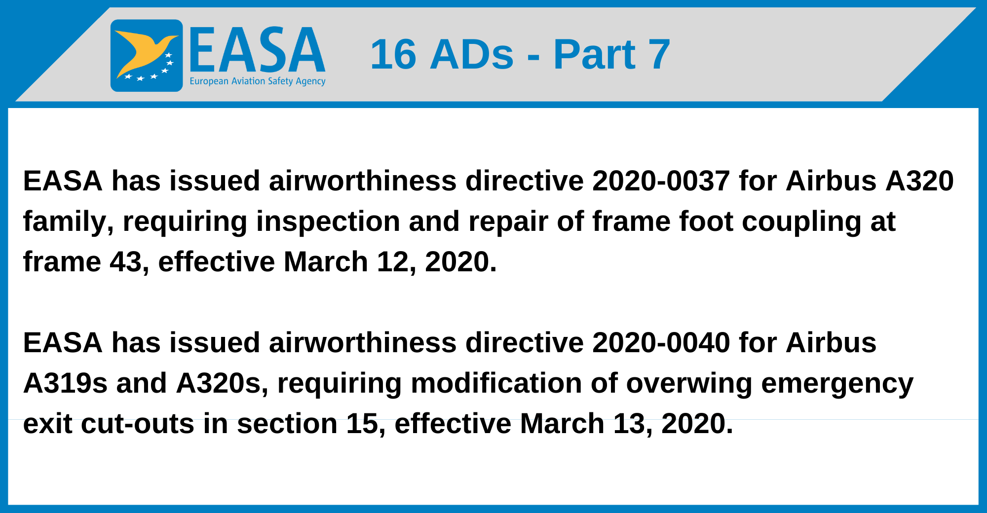 EASA - 16 ADs