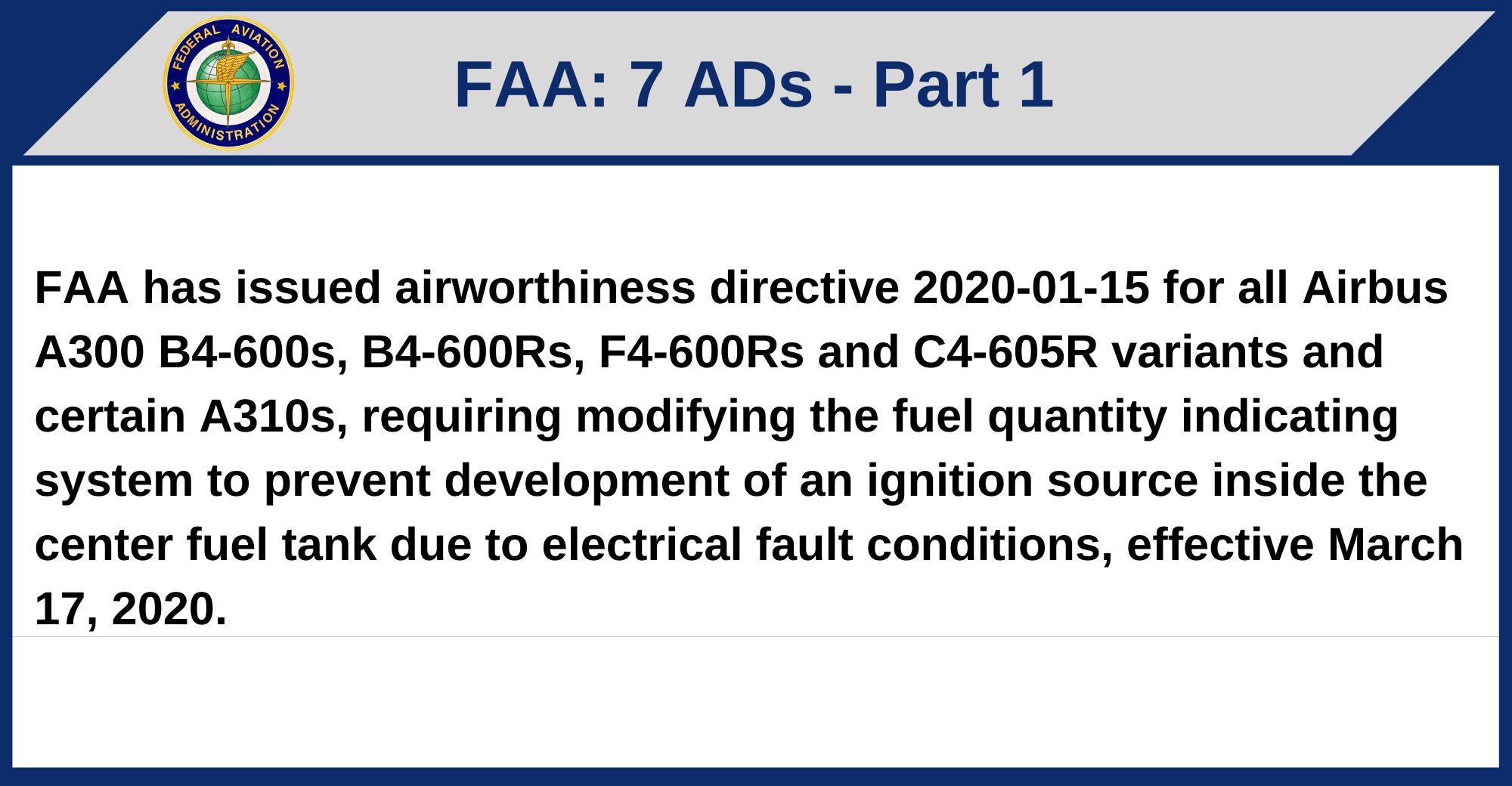 FAA - 7 ADs