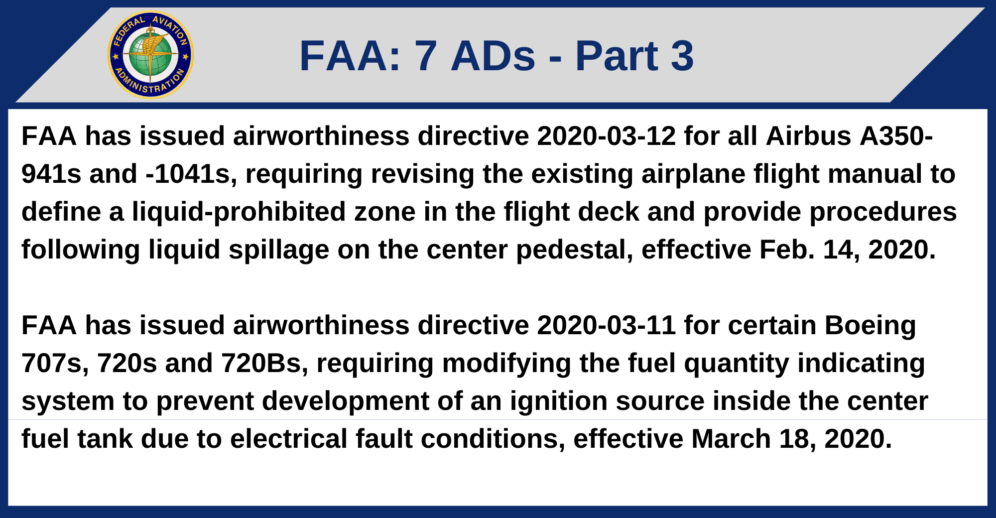FAA - 7 ADs