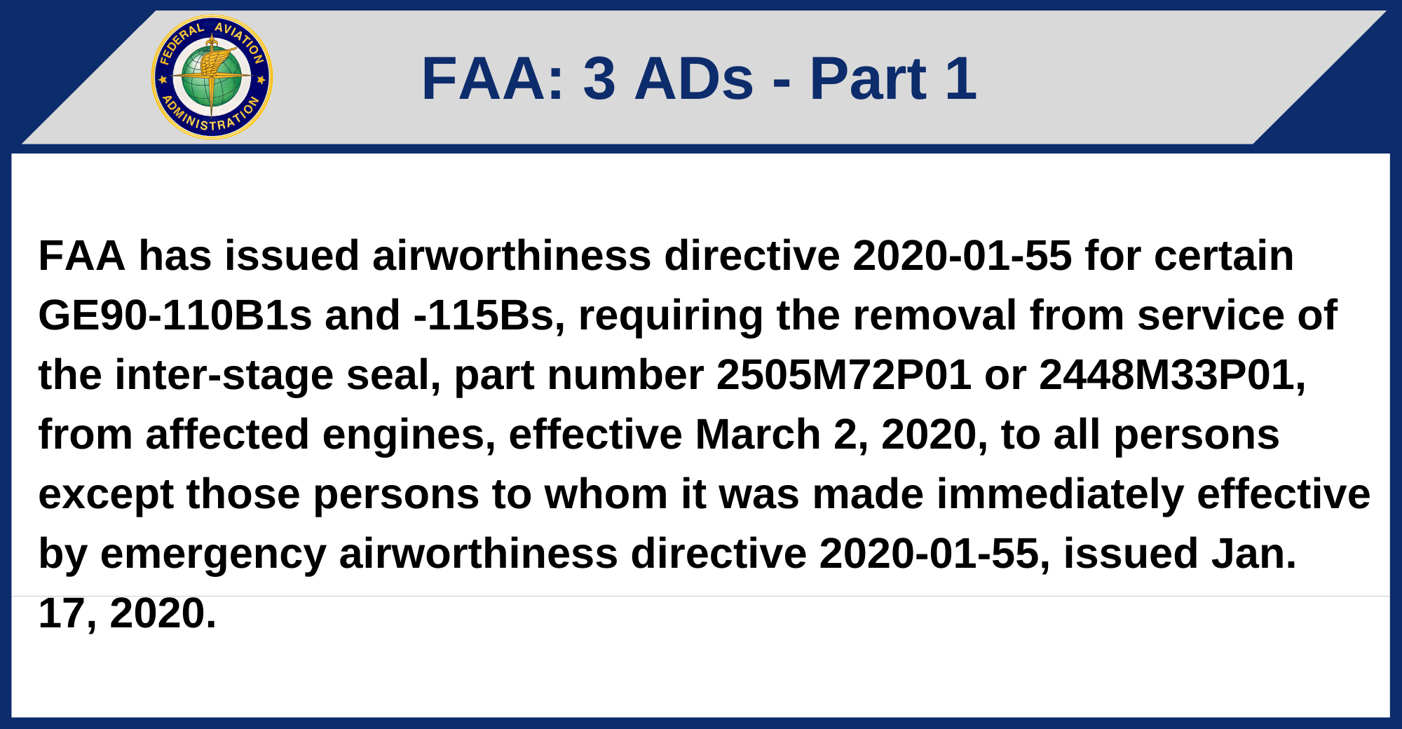 FAA - 3 ADs