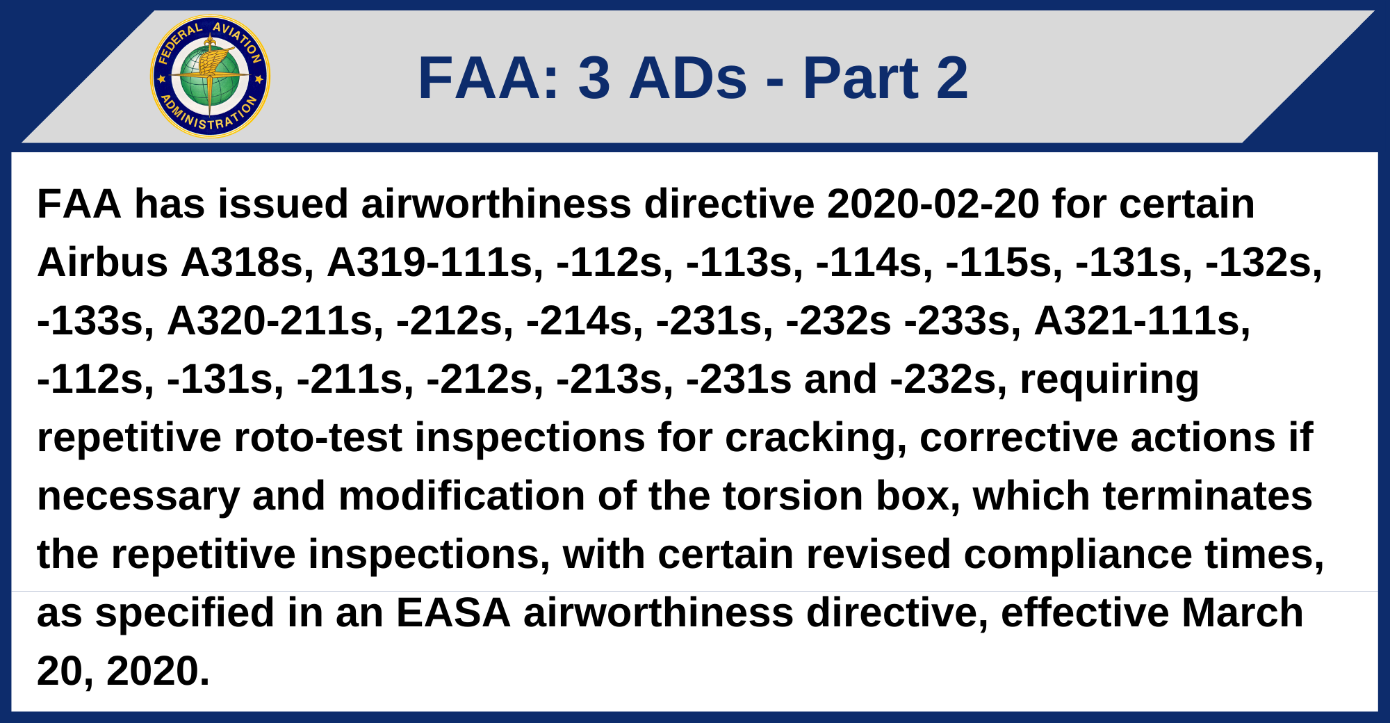 FAA - 3 ADs