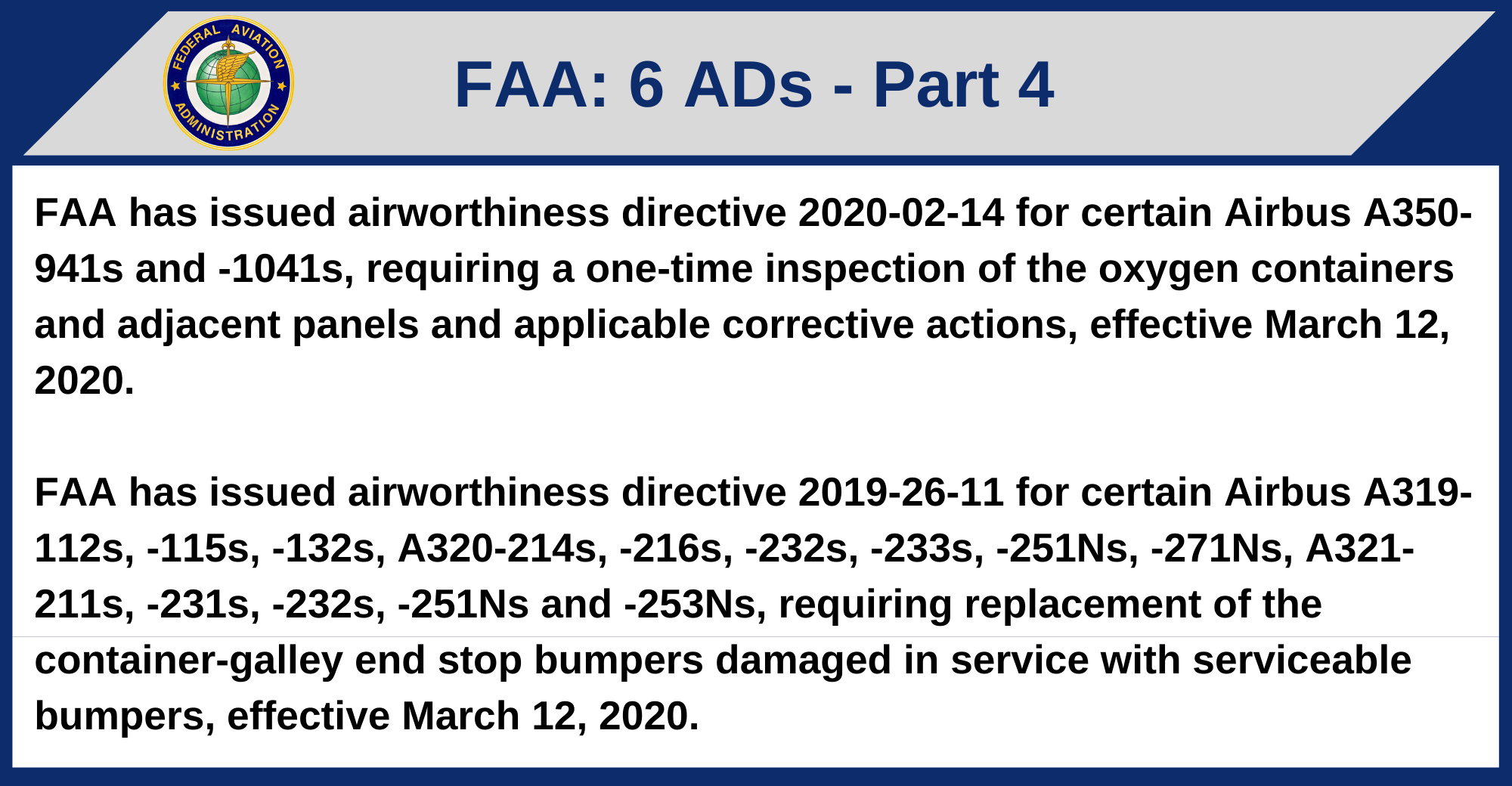 FAA - 6 ADs