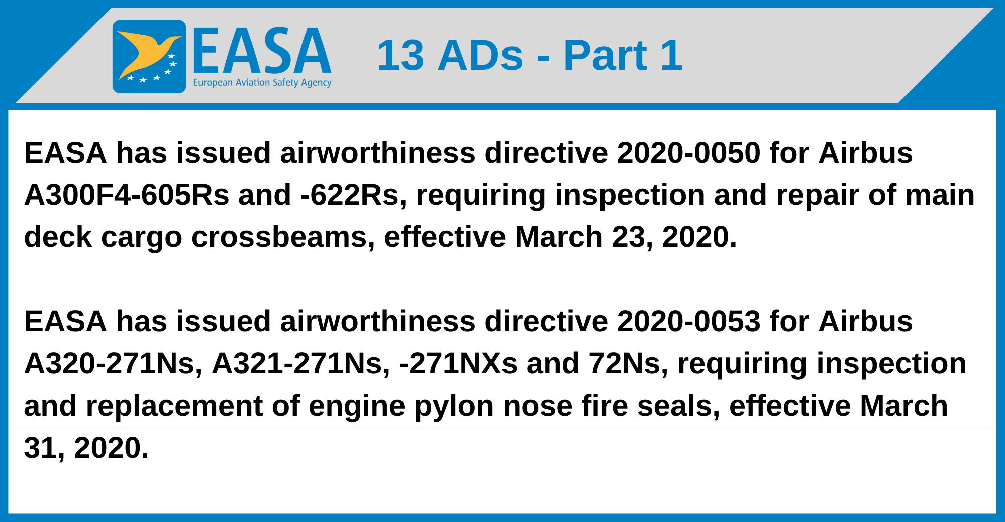 EASA - 13 ADs