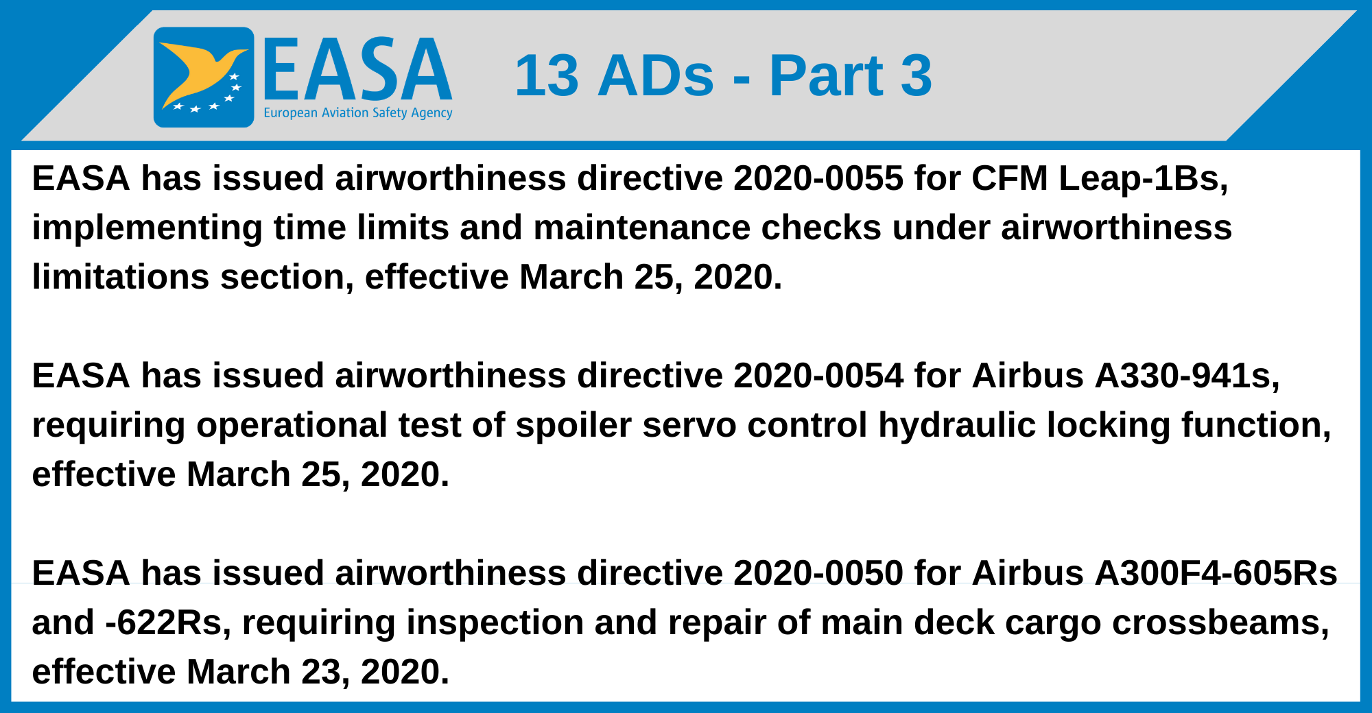 EASA - 13 ADs