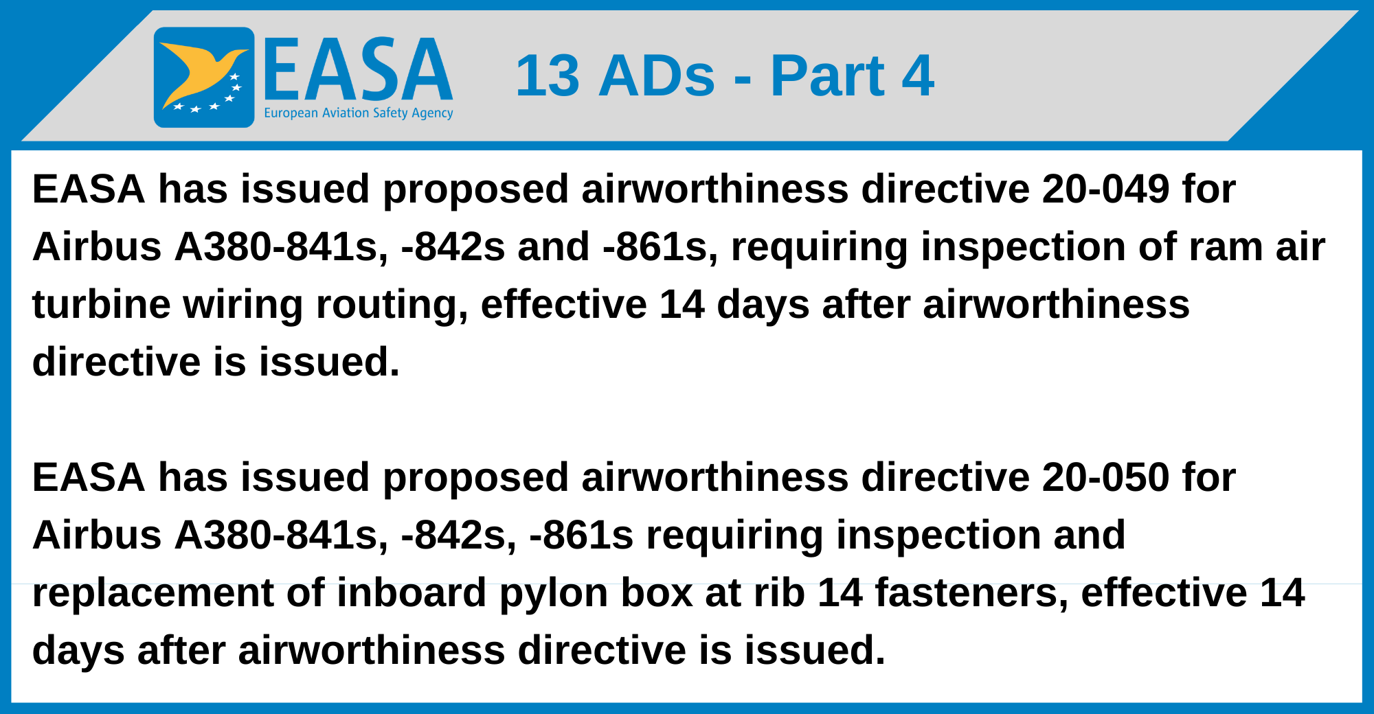 EASA - 13 ADs