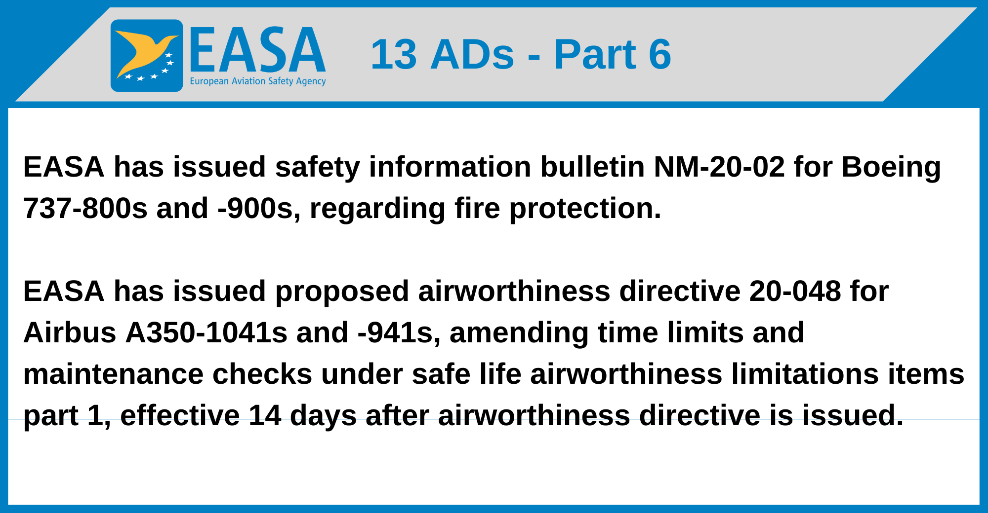 EASA - 13 ADs