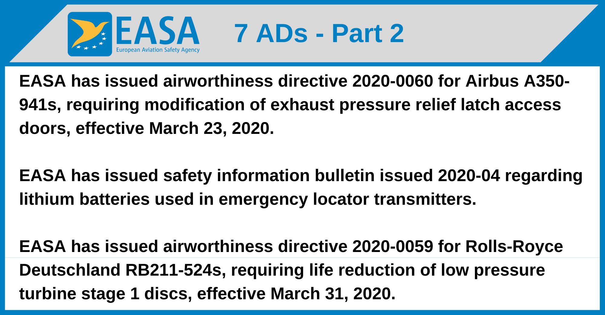 EASA - 7 ADs