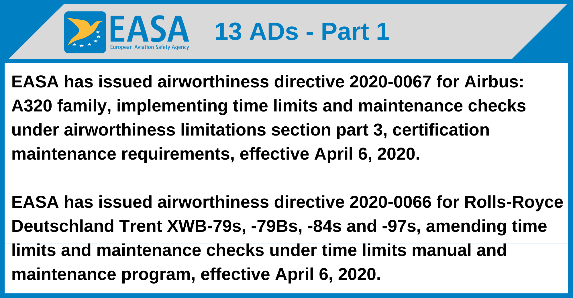 EASA - 13 ADs
