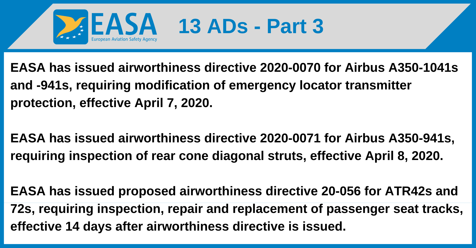 EASA - 13 ADs