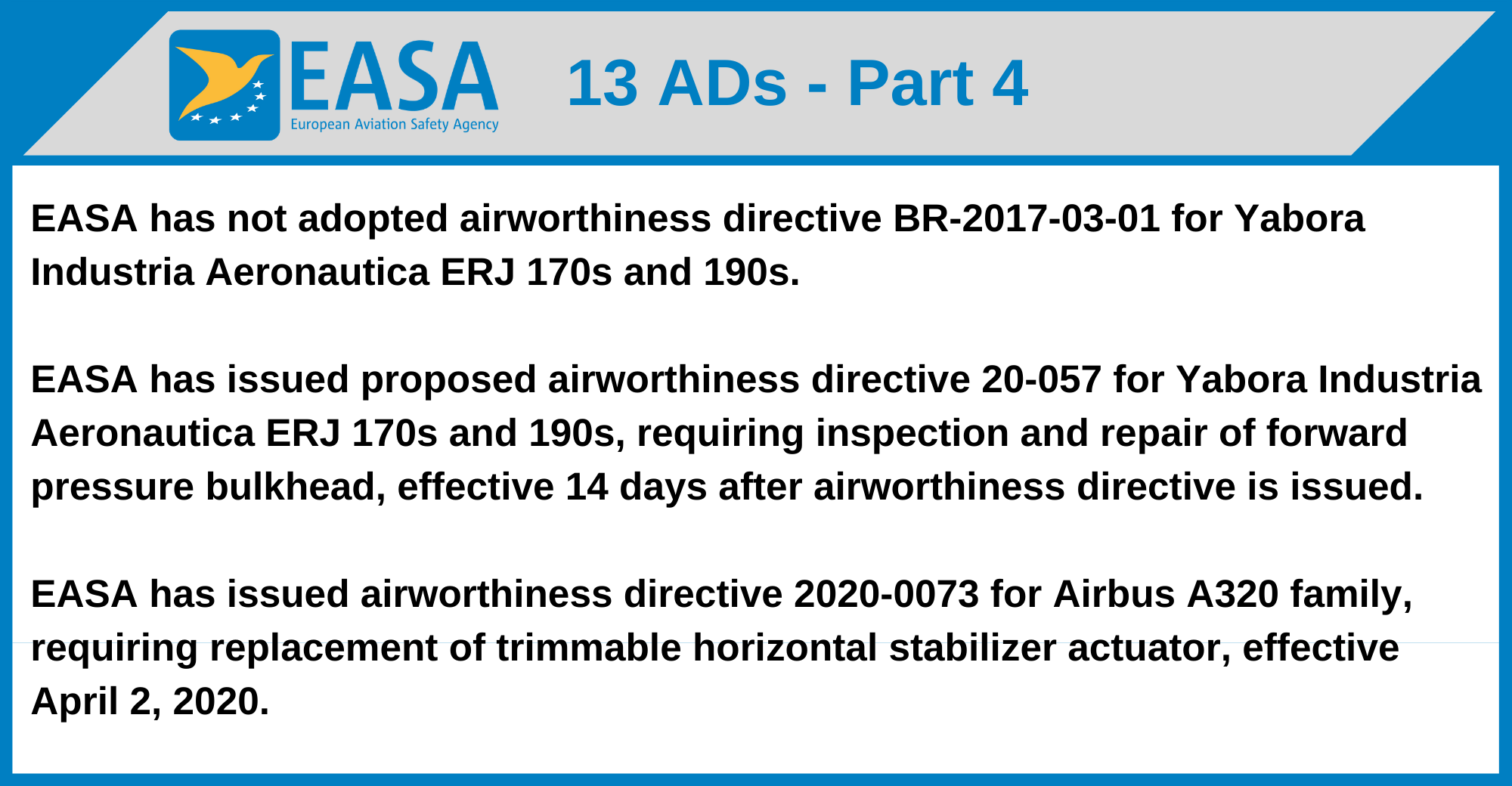 EASA - 13 ADs
