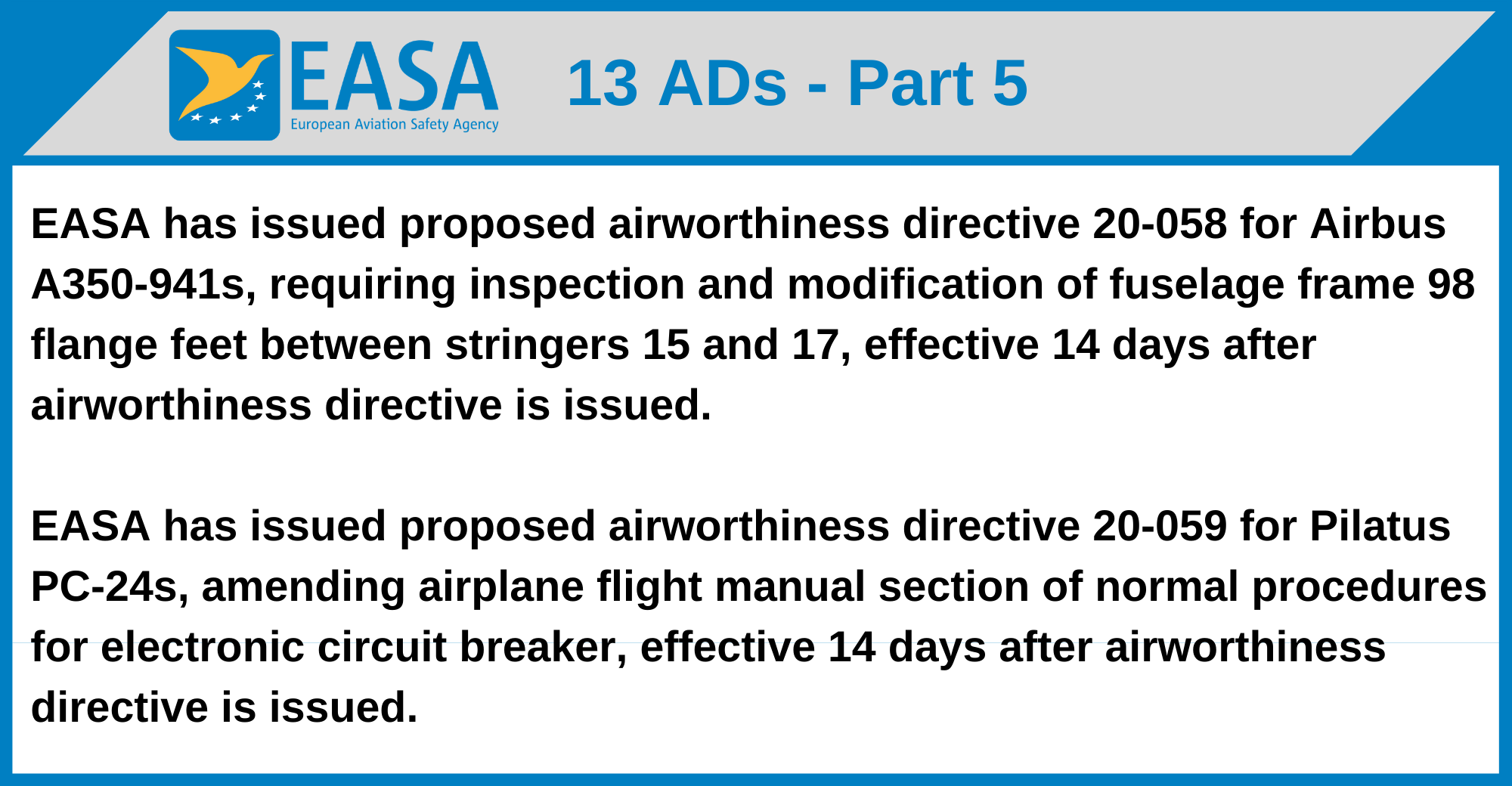EASA - 13 ADs