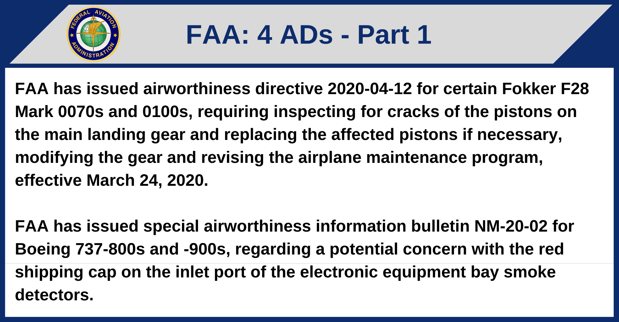 FAA - 4 ADs