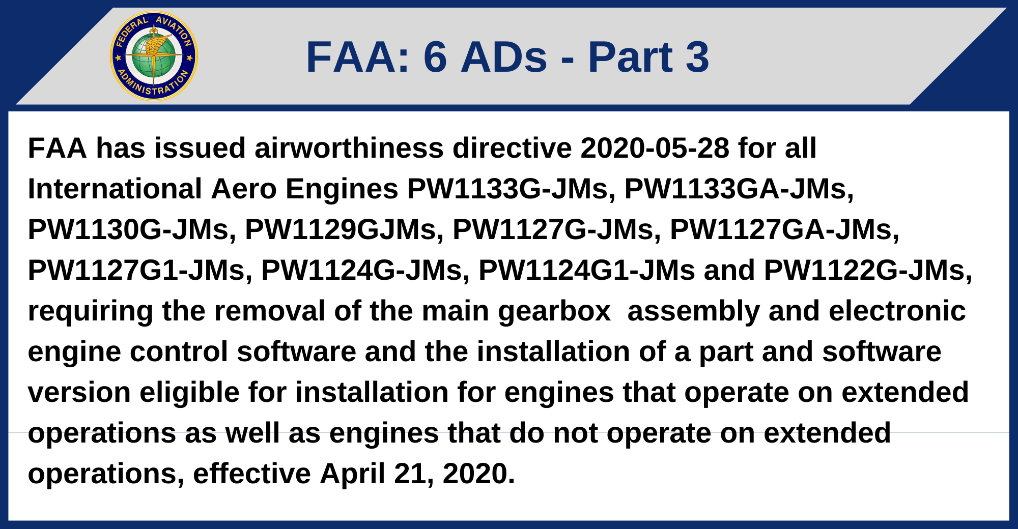 FAA - 6 ADs