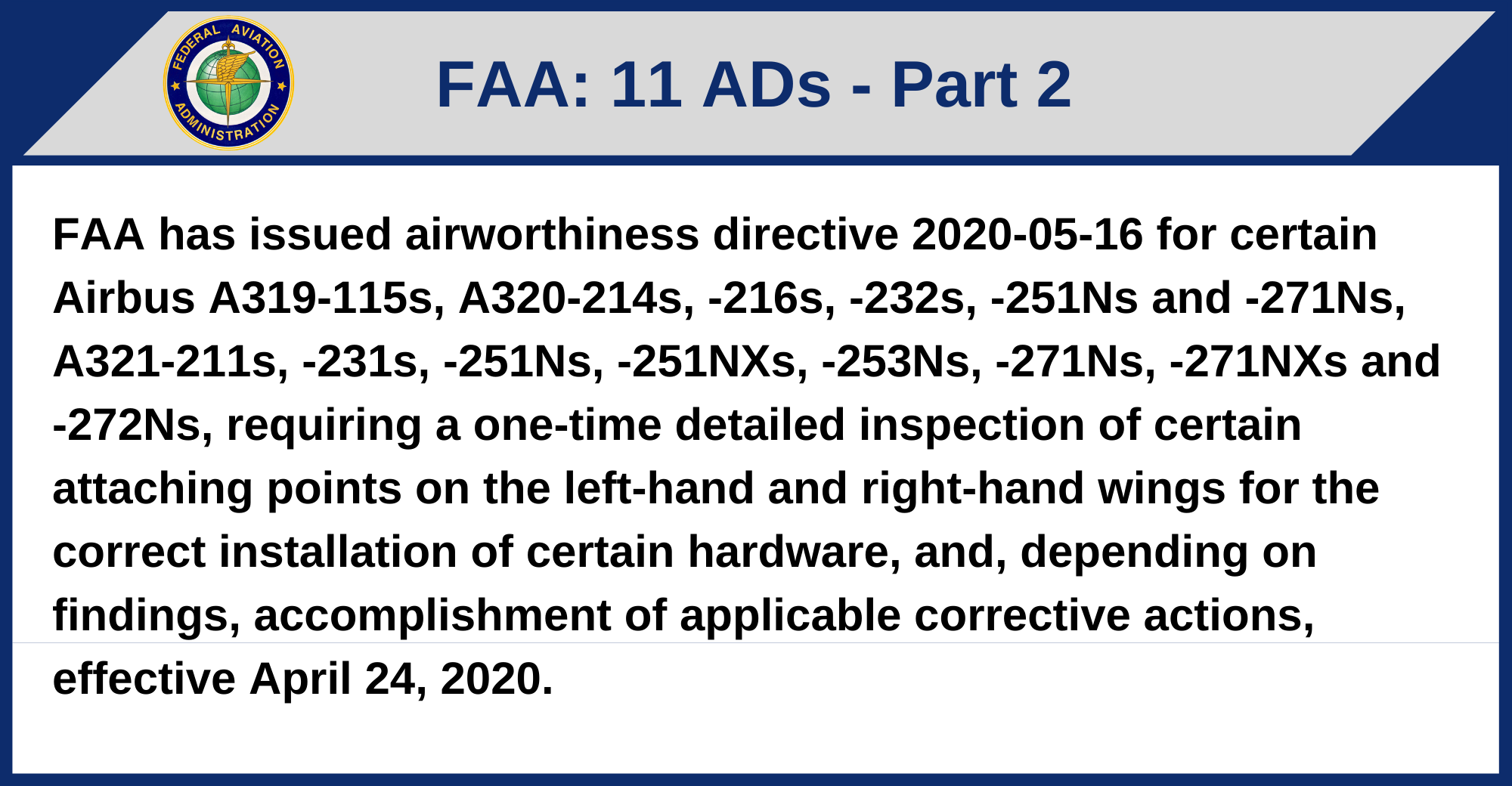 FAA - 11 ADs