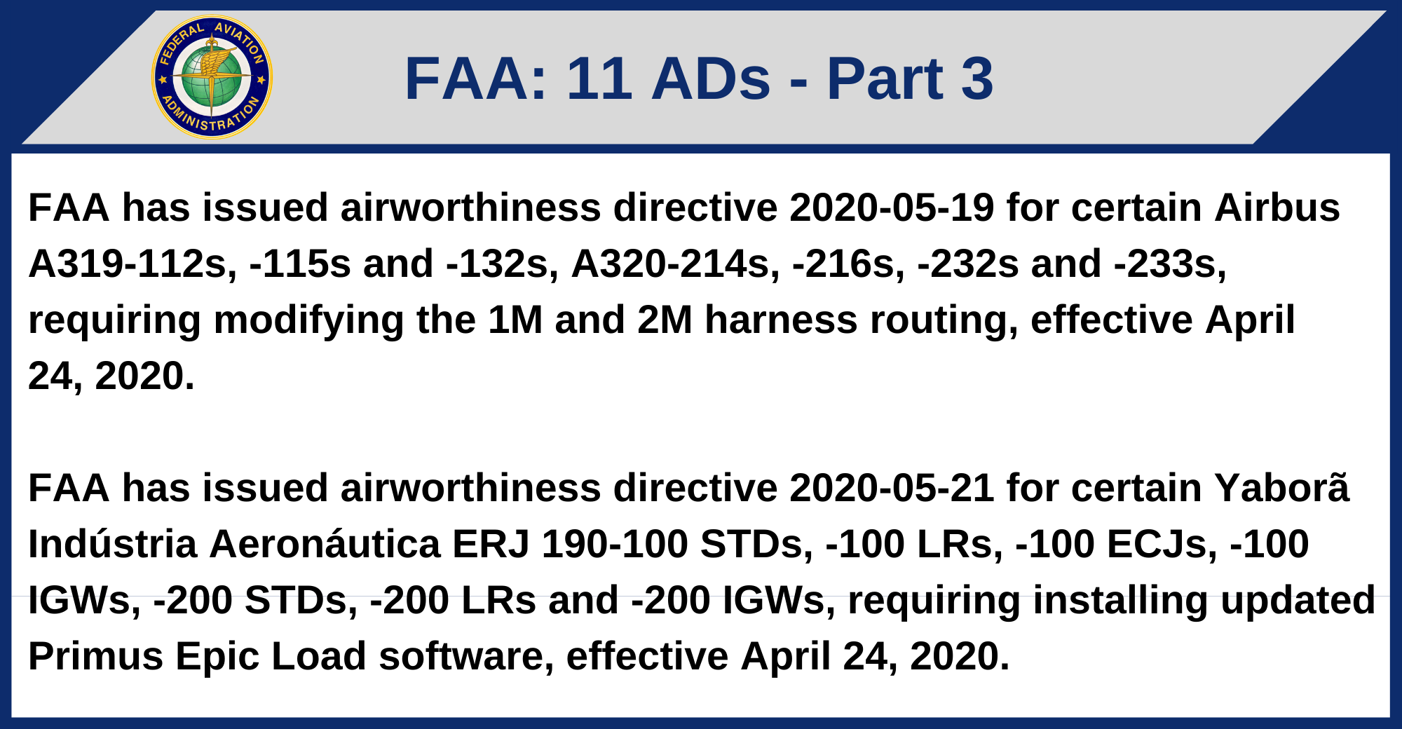 FAA - 11 ADs