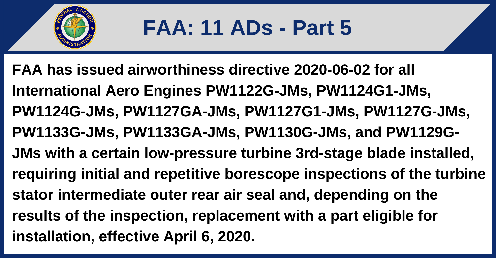 FAA - 11 ADs