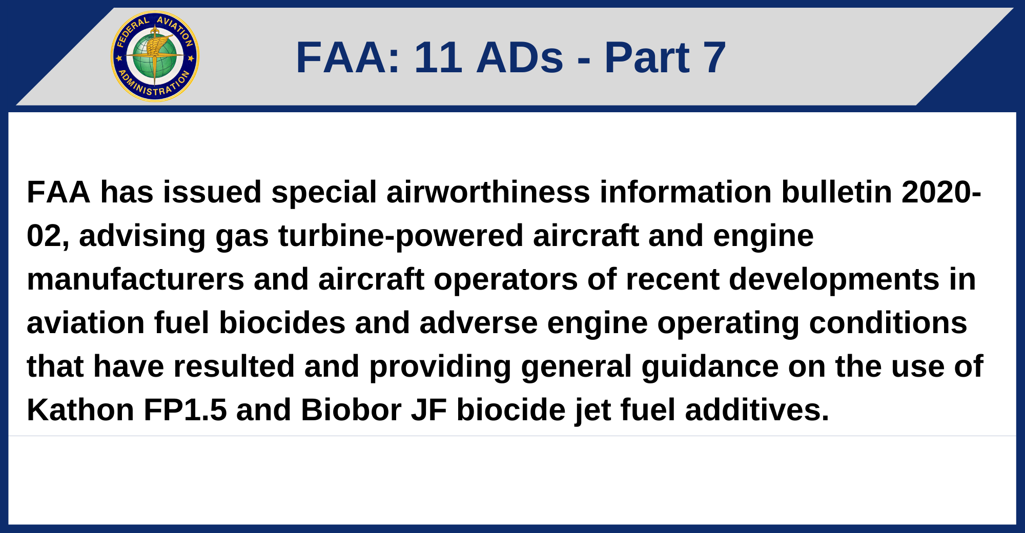 FAA - 11 ADs