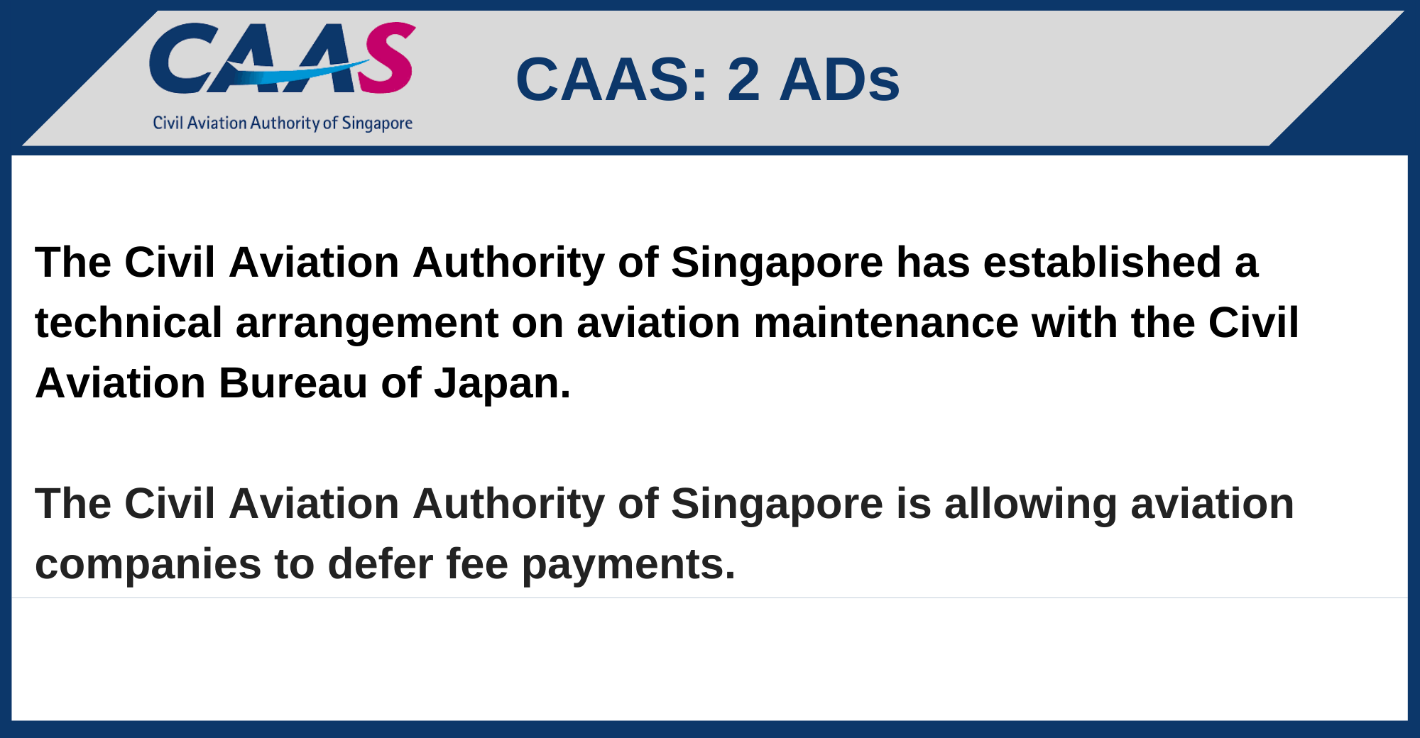 CAAS - 2 ADs