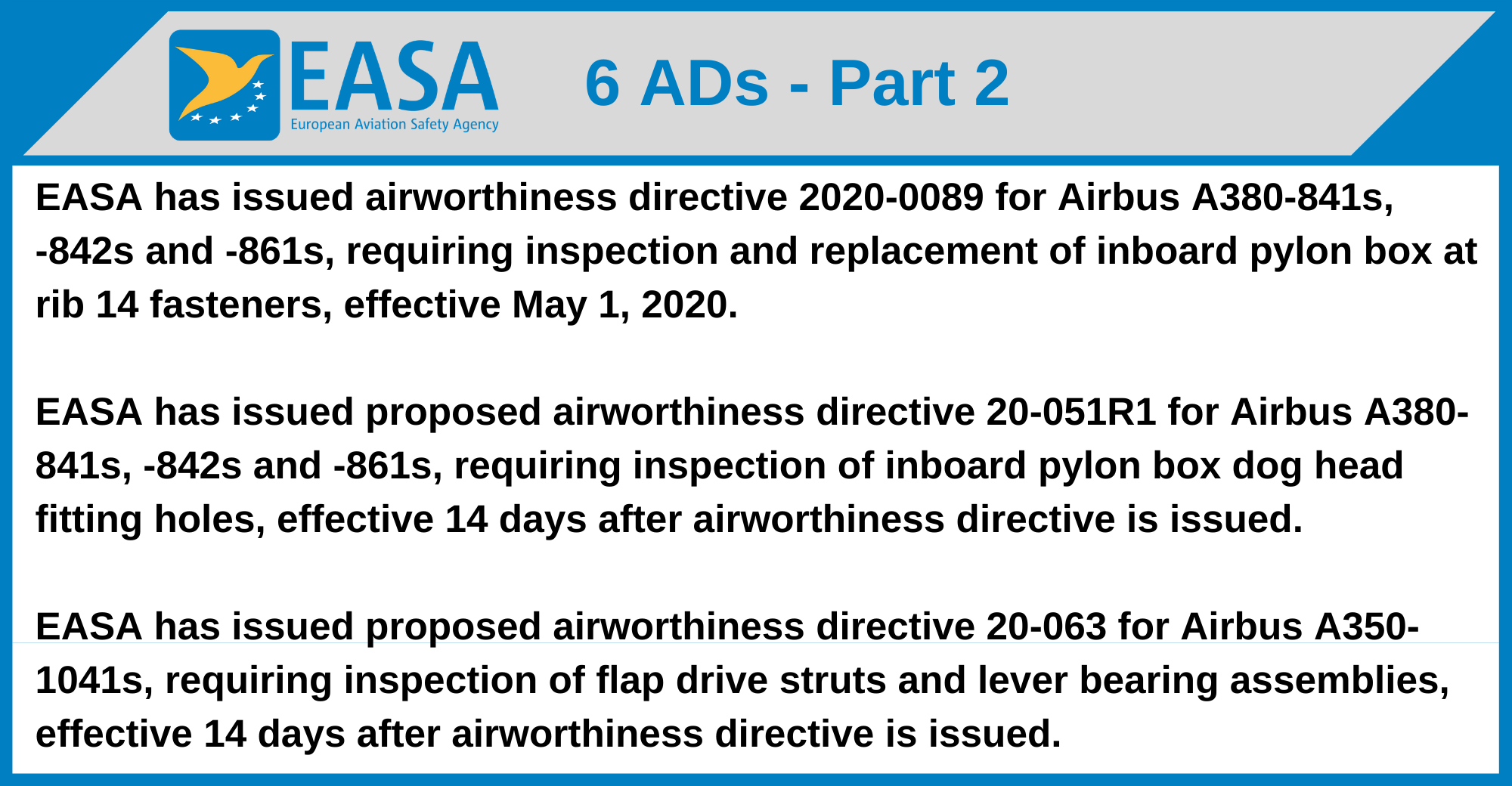 EASA - 6 ADs