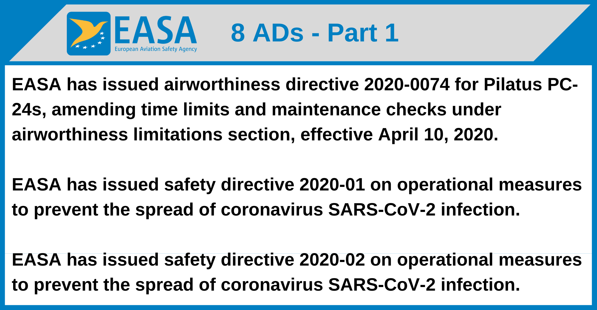 EASA - 8 ADs
