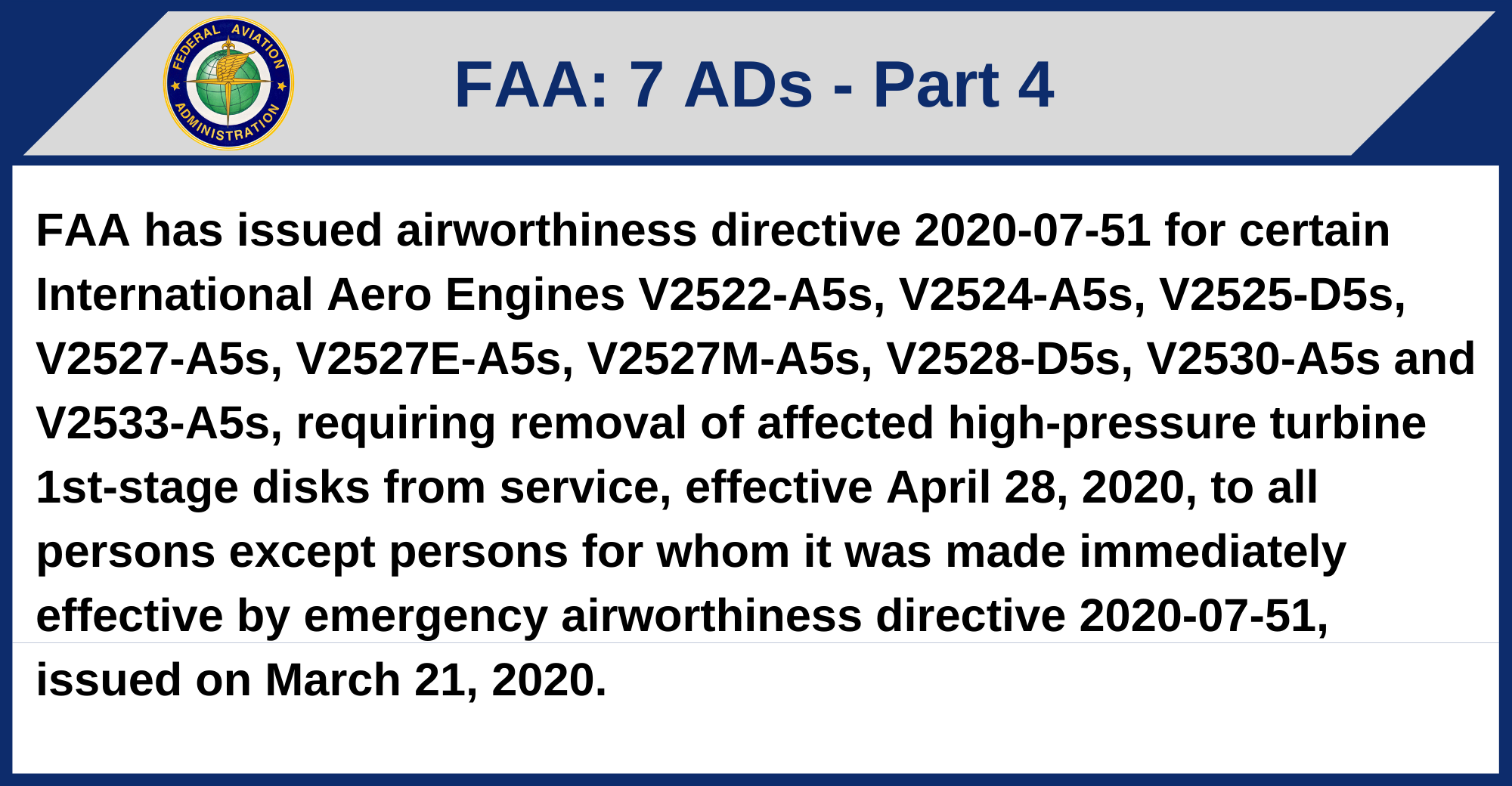 FAA - 7 ADs
