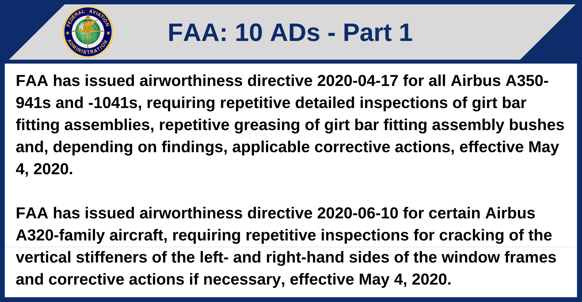 FAA - 10 ADs