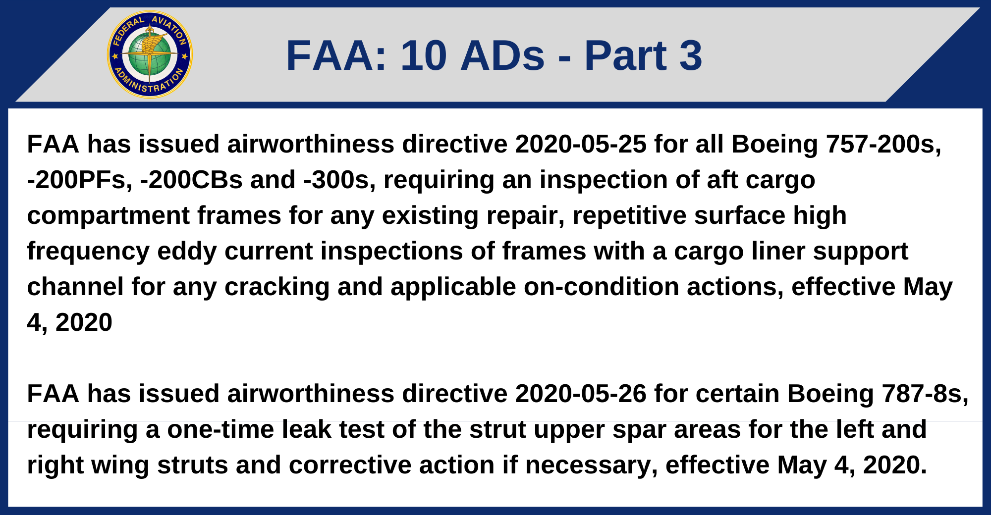 FAA - 10 ADs