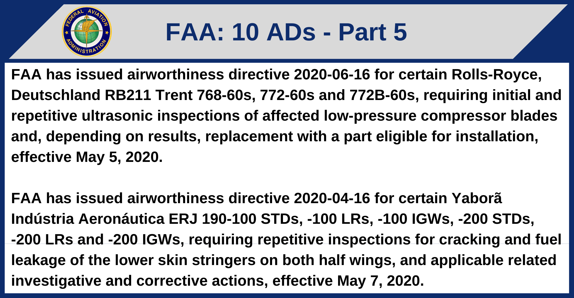 FAA - 10 ADs