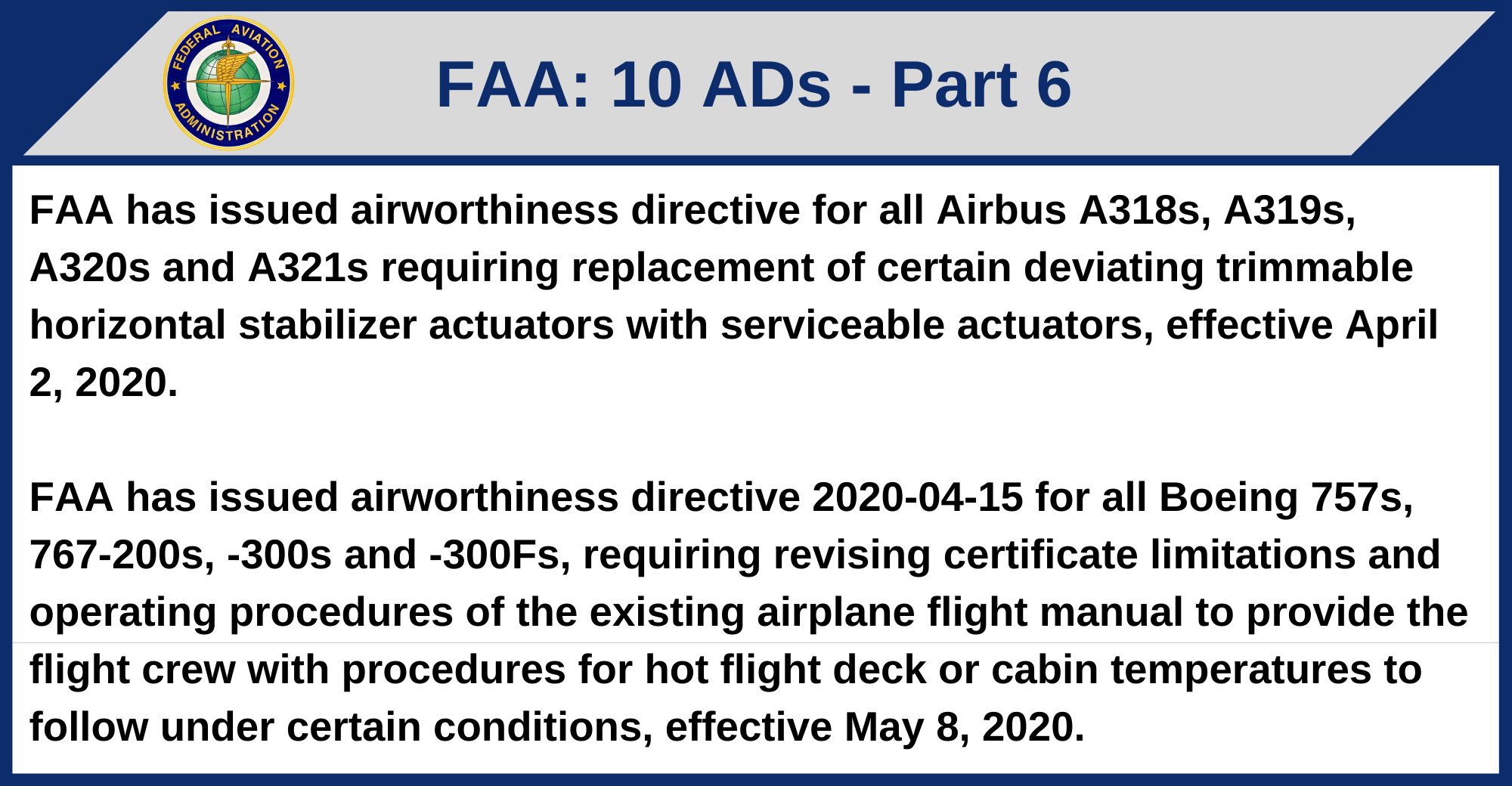 FAA - 10 ADs