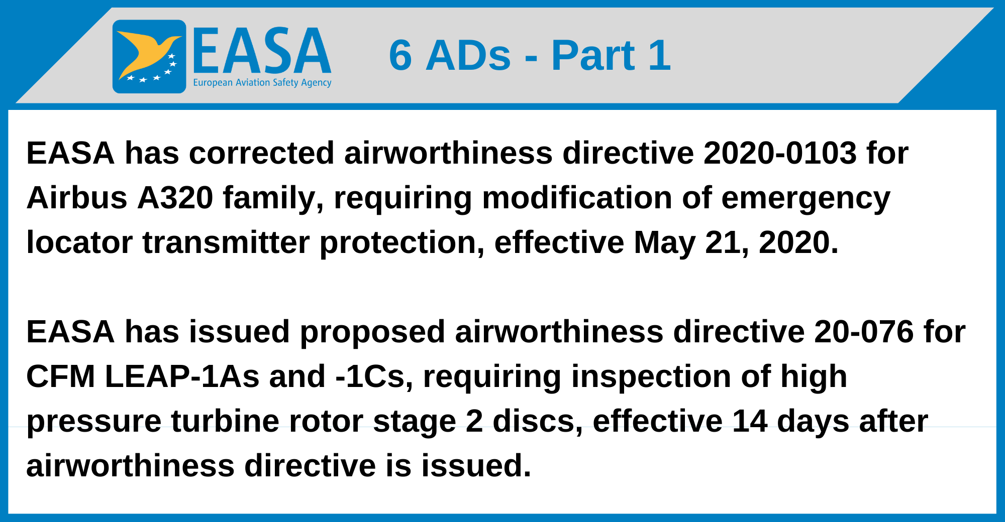 EASA - 6 ADs
